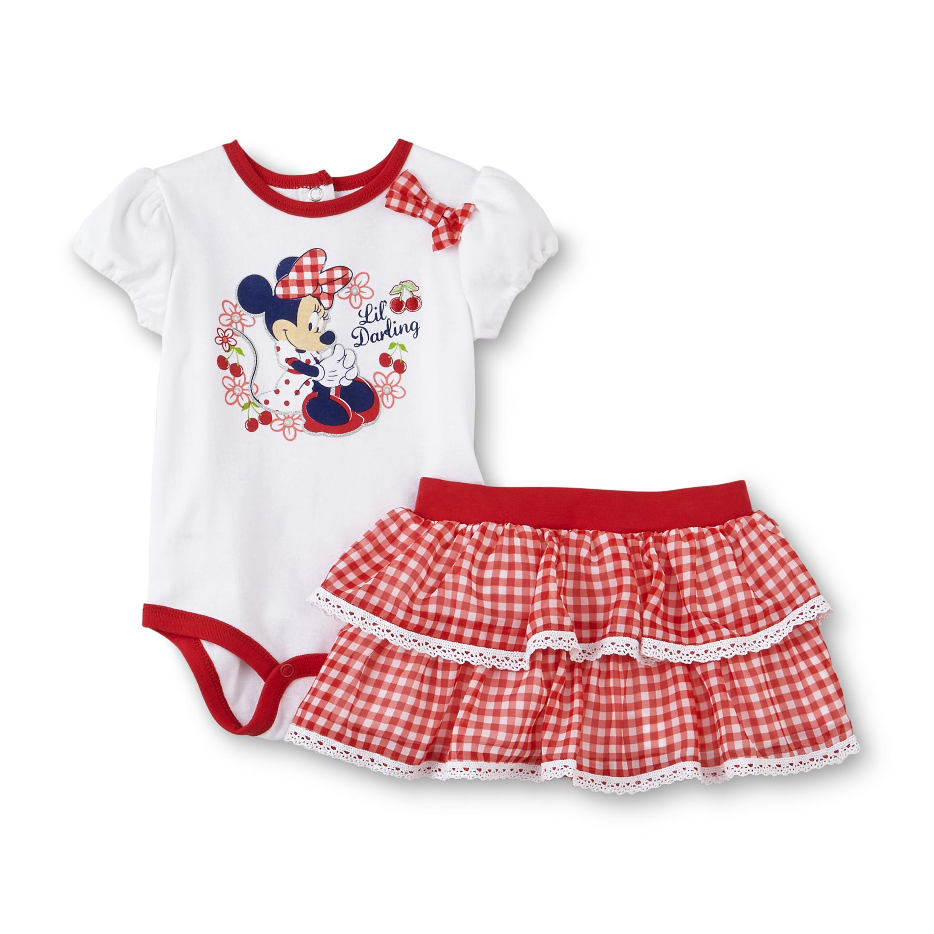 Disney Newborn Girl's Bodysuit & Ruffle Skirt - Minnie Mouse