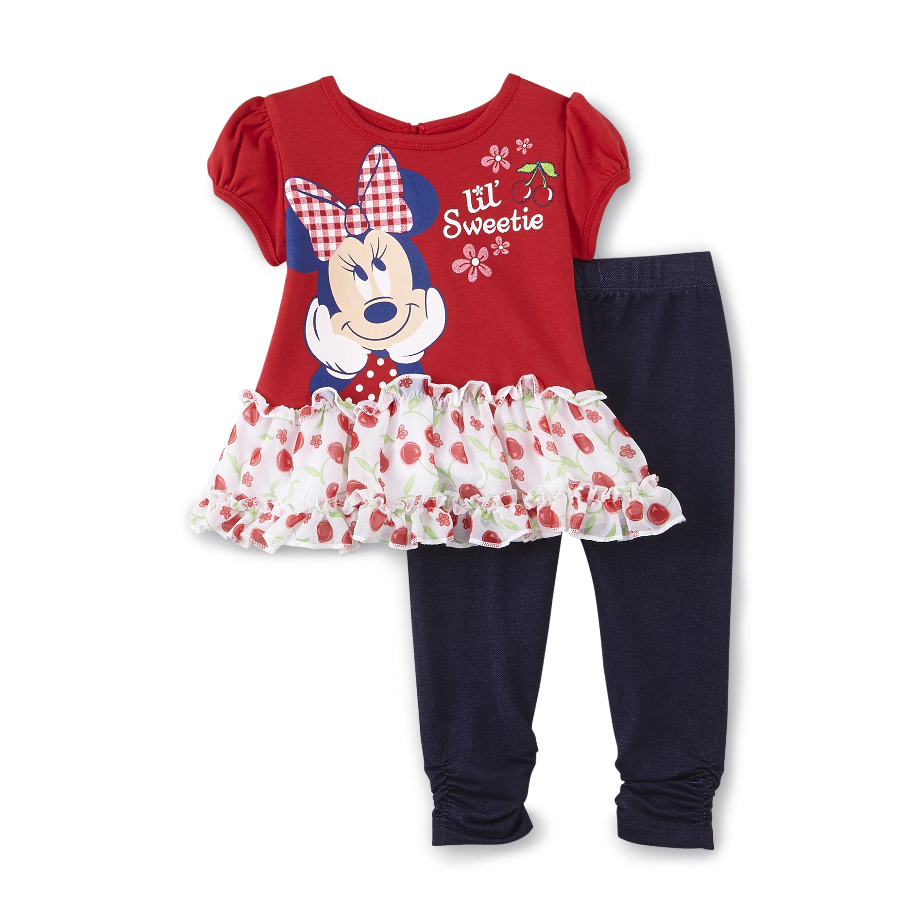 Disney Minnie Mouse Newborn Girl's Tunic Top & Leggings