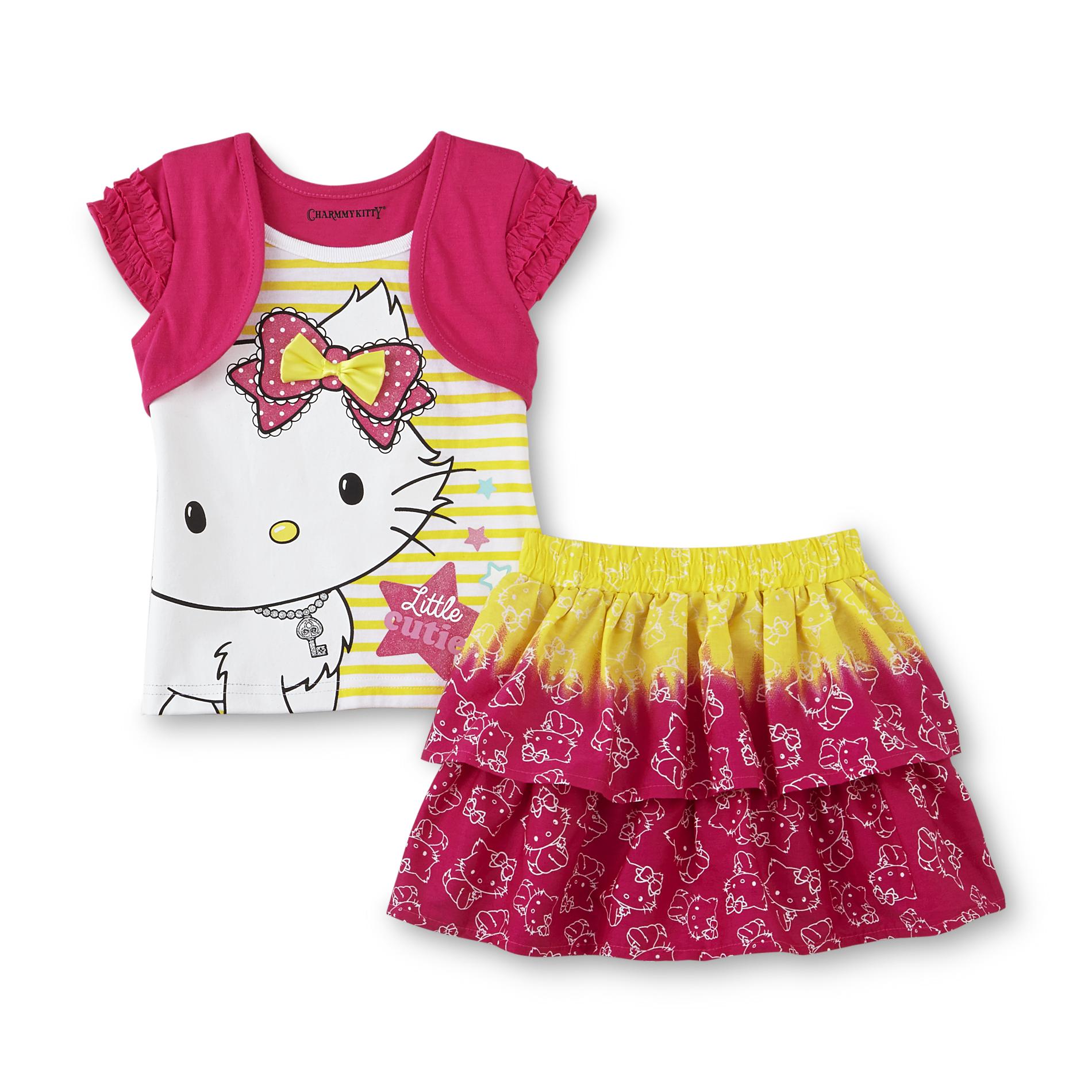 Sanrio Charmmykitty Infant & Toddler Girl's Layered-Look Top & Skirt