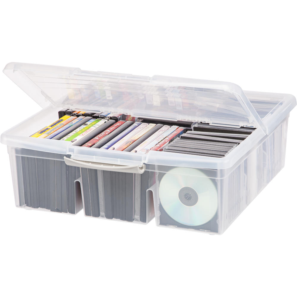 Iris Usa, Inc. 3-Piece Media Storage Box  Clear