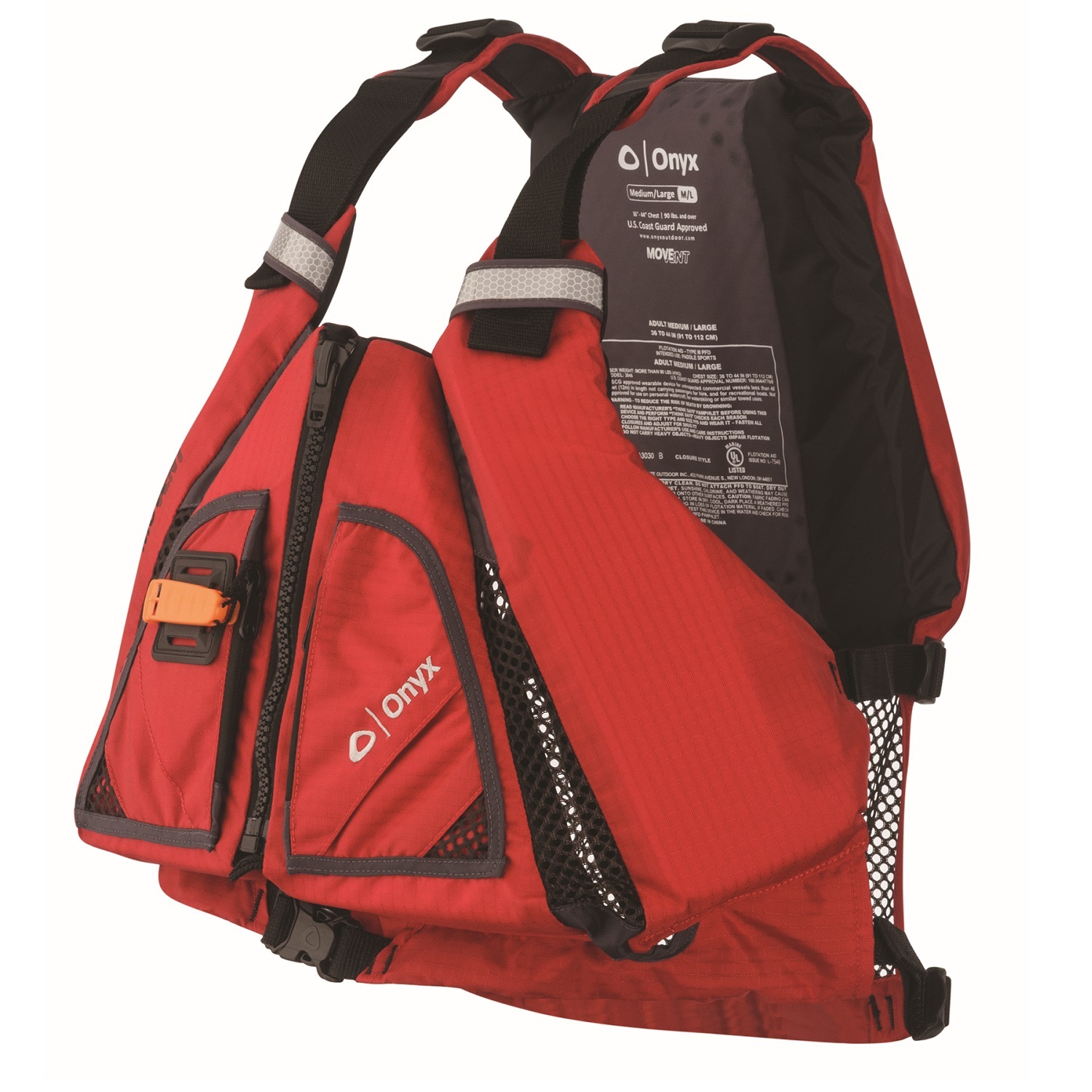 Onyx Outdoor Movevent Torsion Vest-Red M/L, Size: Medium/Large, Black Onyx Outdoor Movevent Torsion Vest-Red M/L, Size: Medium/Large, Black