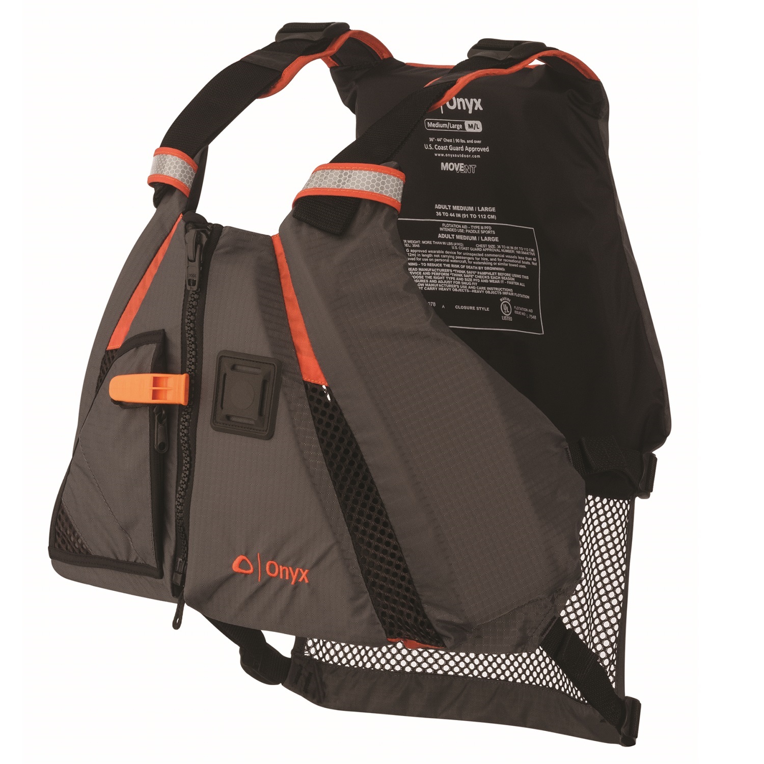 Onyx Outdoor Movevent Dynamic Vest-Orange XL/2XL, Black Onyx Outdoor Movevent Dynamic Vest-Orange XL/2XL, Black