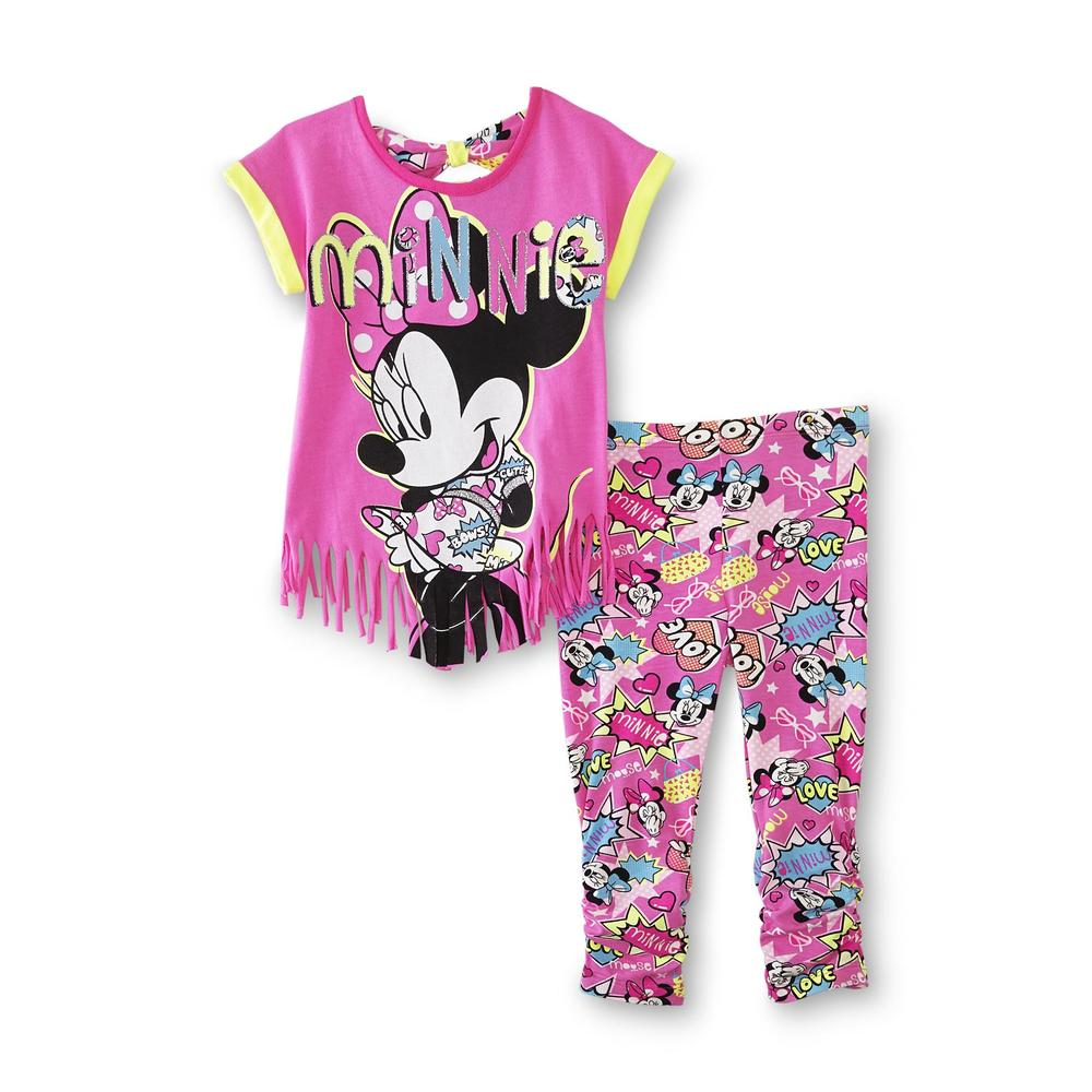 Disney Infant & Toddler Girl's Graphic Fringe T-Shirt & Leggings - Minnie Mouse