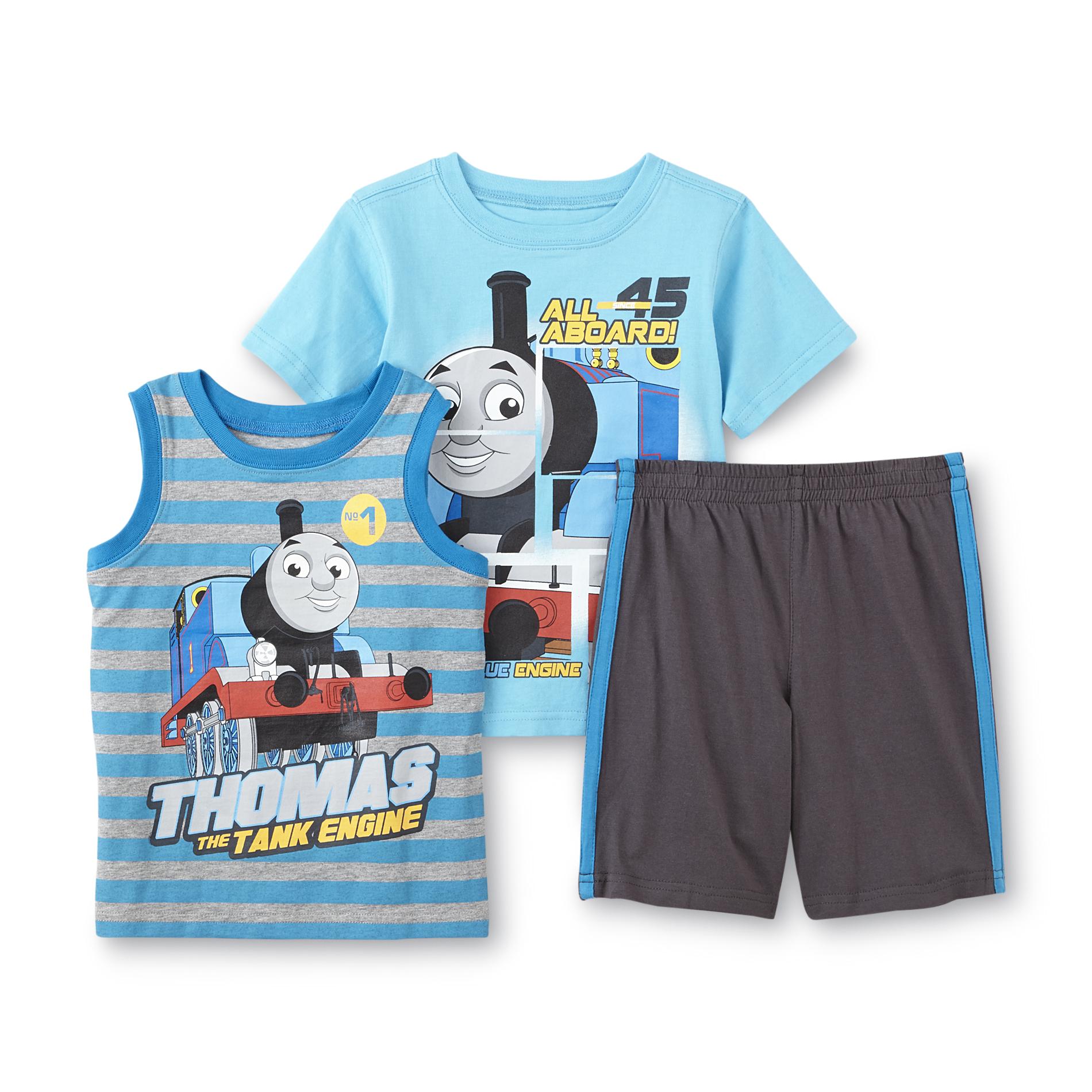 Thomas & Friends Toddler Boy's T-Shirt  Tank Top & Knit Shorts