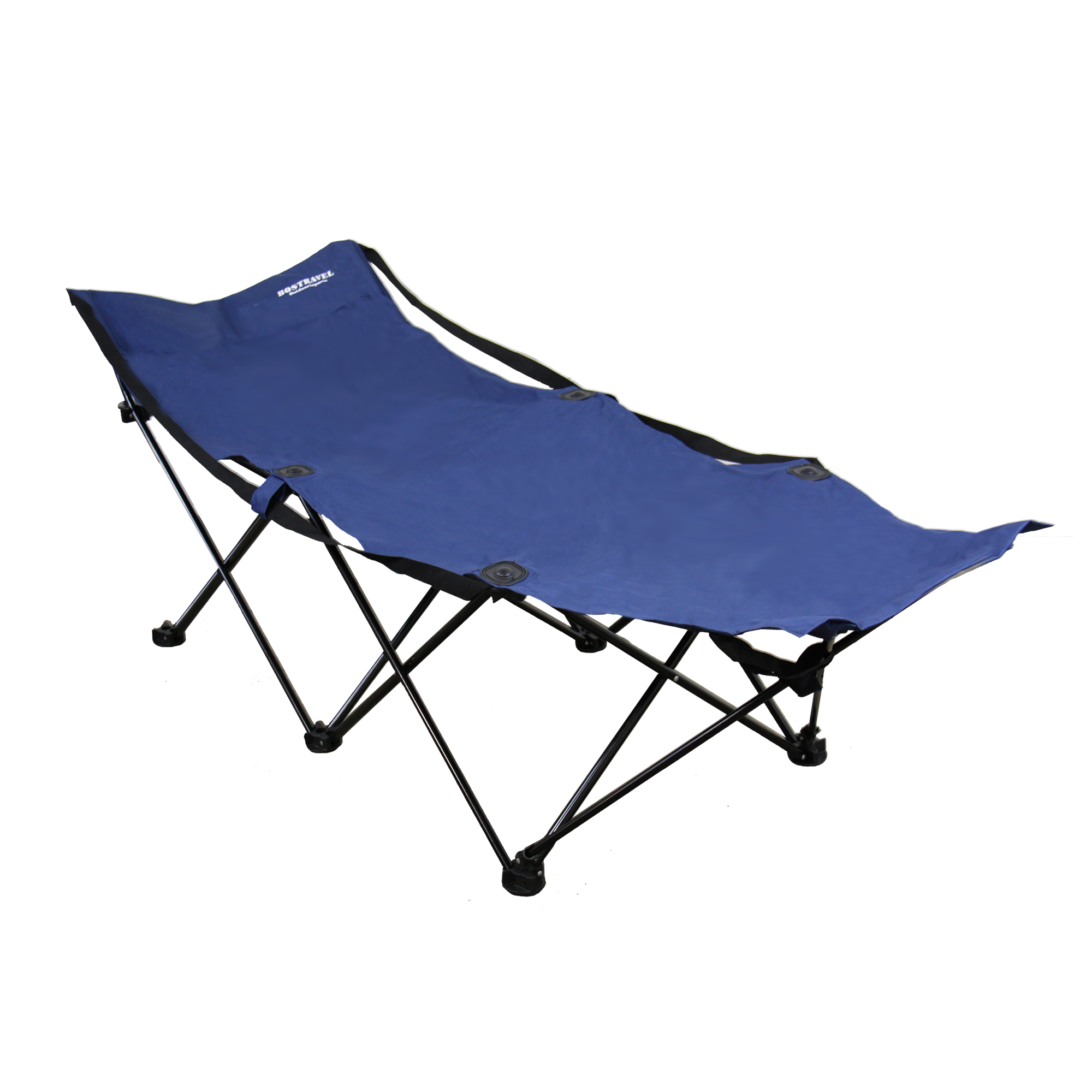 Ore International 24 Inch Portable Folding Camping Blue Cot&#160;