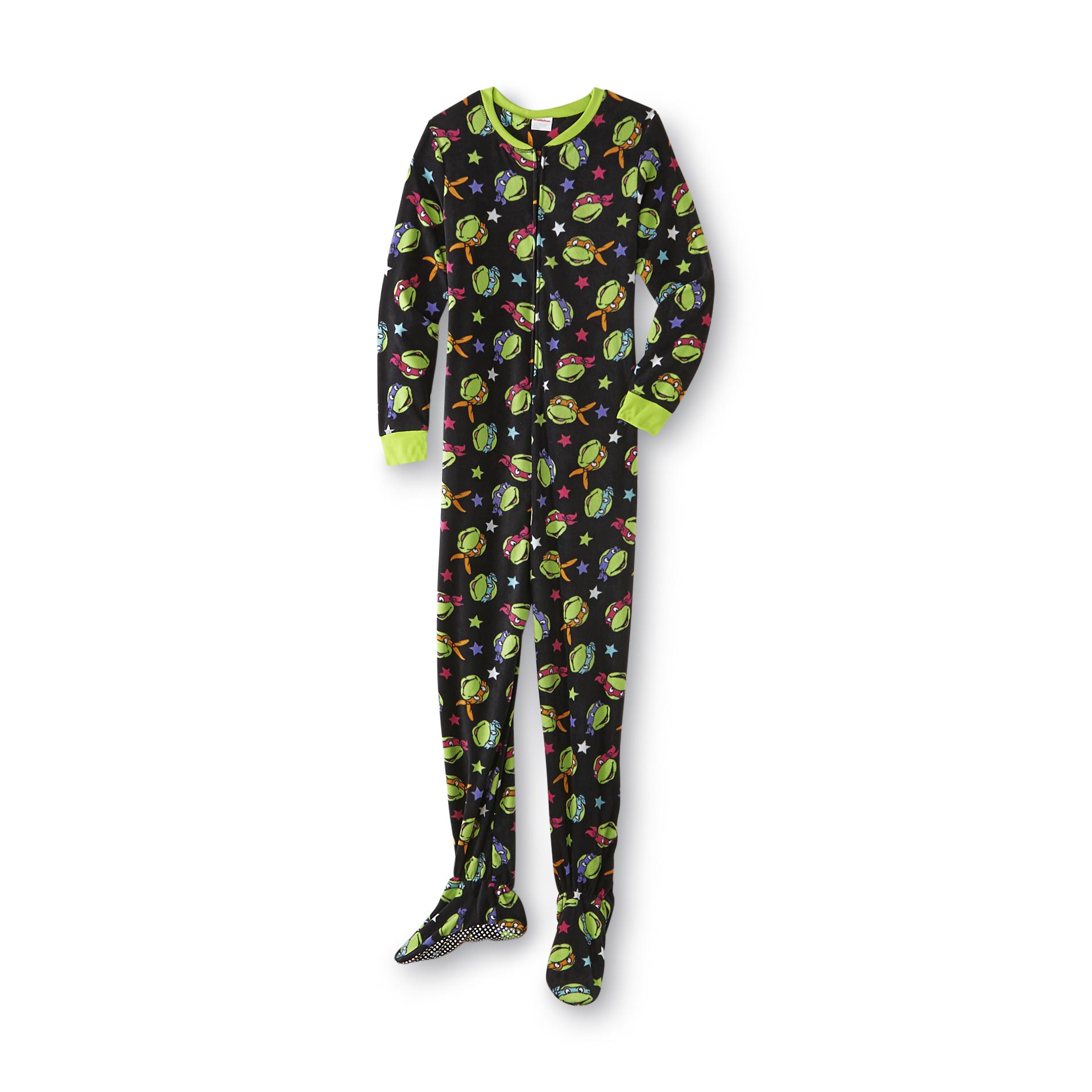 Nickelodeon Teenage Mutant Ninja Turtles Women's Plus Footie Pajamas