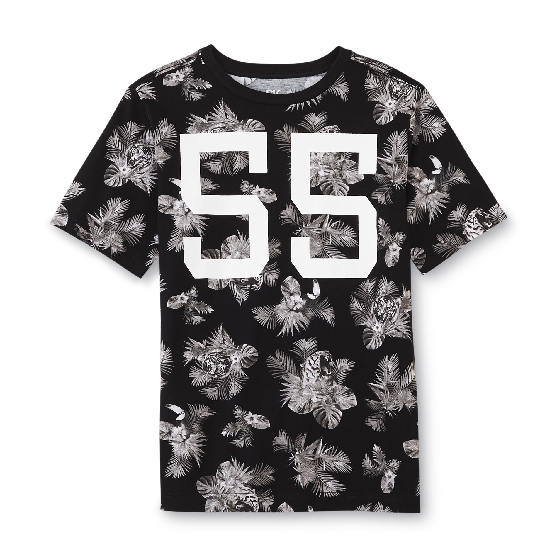 SK2 Boy's Graphic T-Shirt - Numeric Floral Print