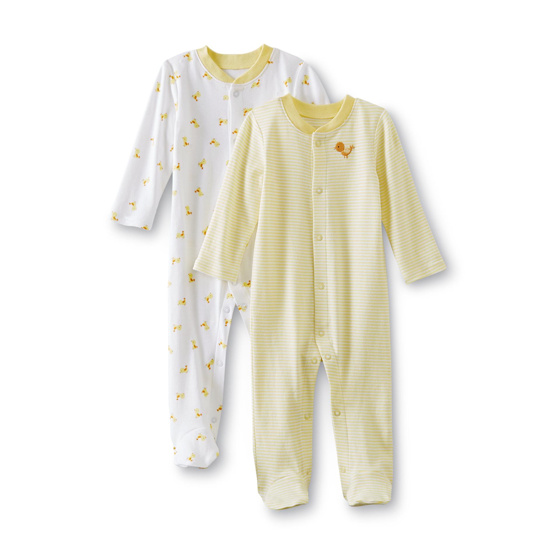 Small Wonders Newborn's 2-Pack Footed Sleeper Pajamas - Bird