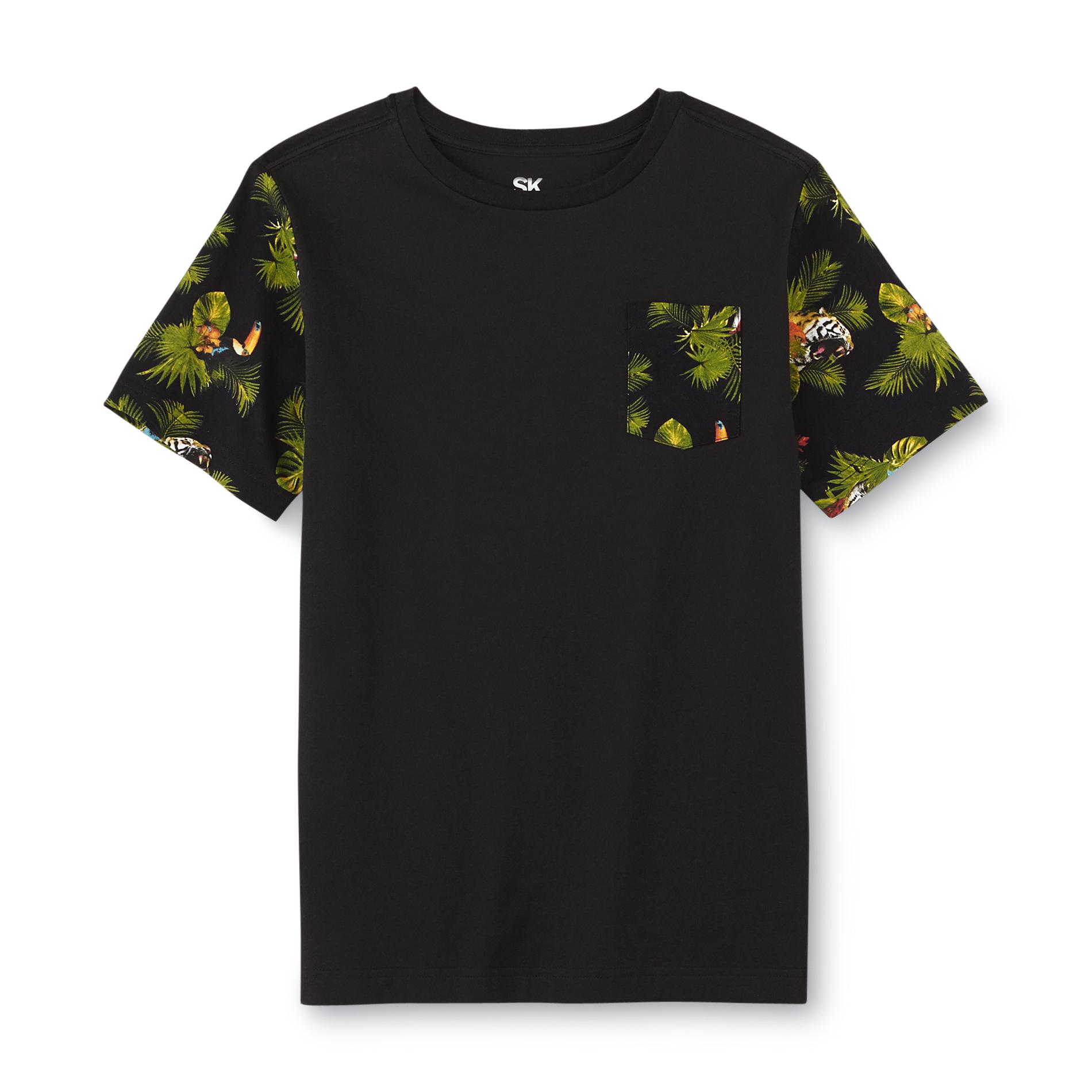 SK2 Boy's Pocket T-Shirt - Floral Print