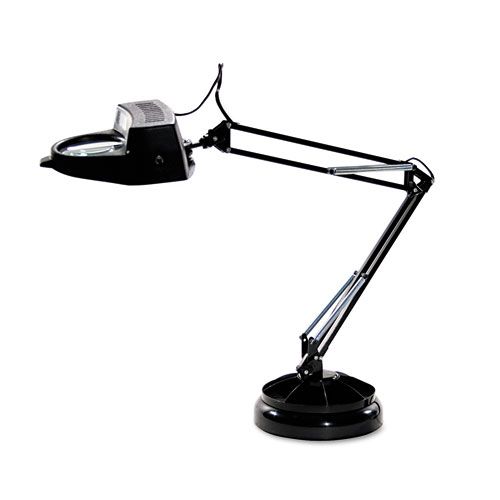 Ledu Full Spectrum Magnifier Desk Lamp, Black, 24" High