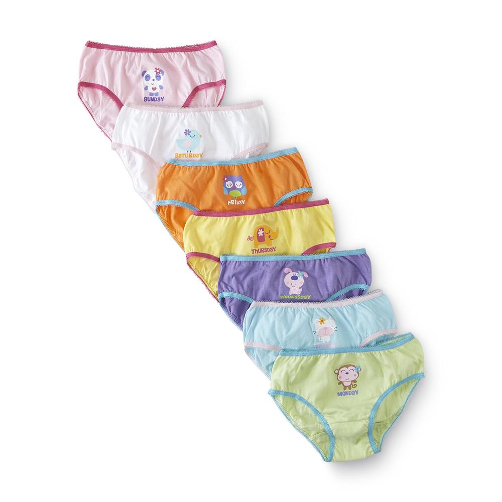 Dana Undies Toddler Girl's 7-Pack Brief Panties - Animals