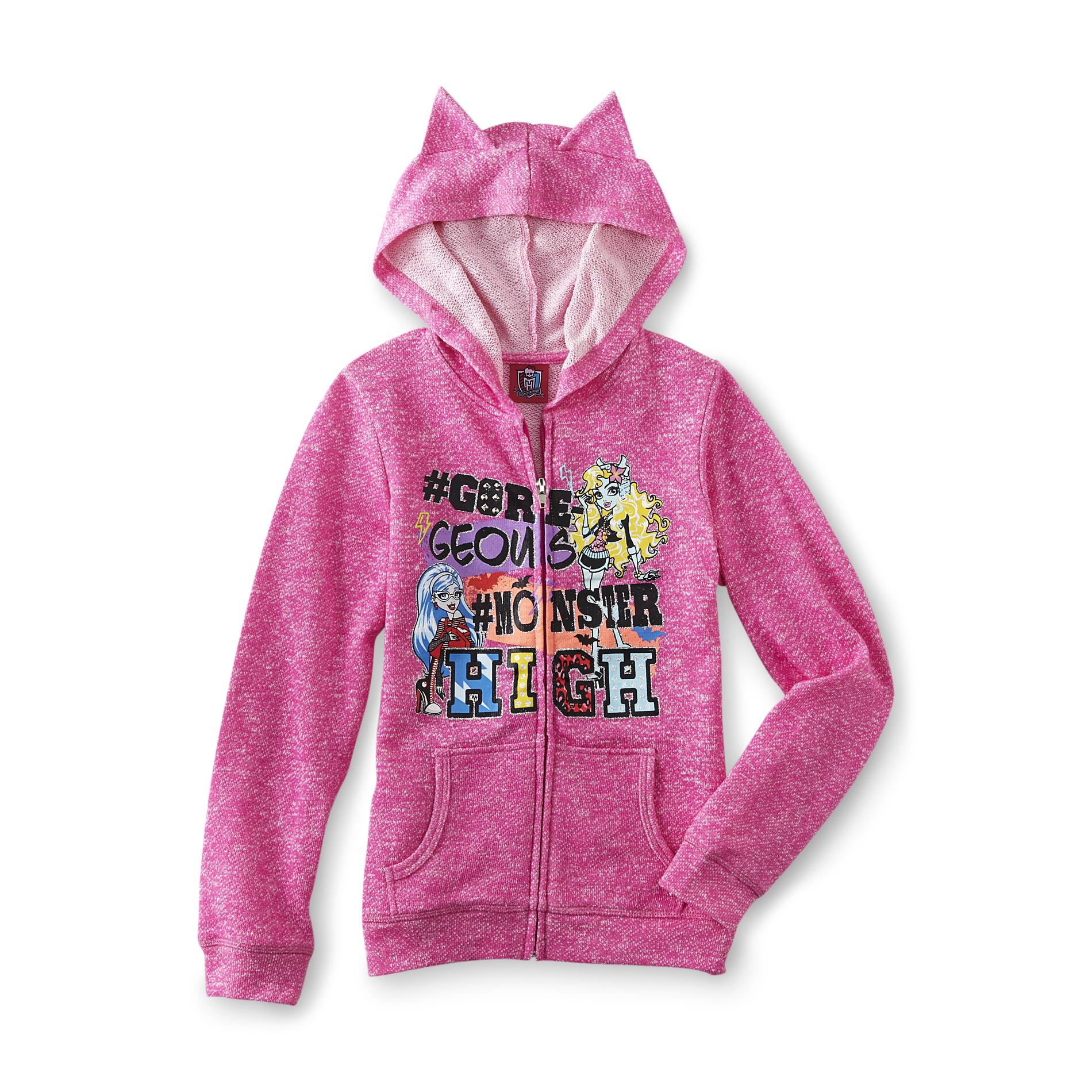 Monster High Girl's French Terry Hoodie Jacket