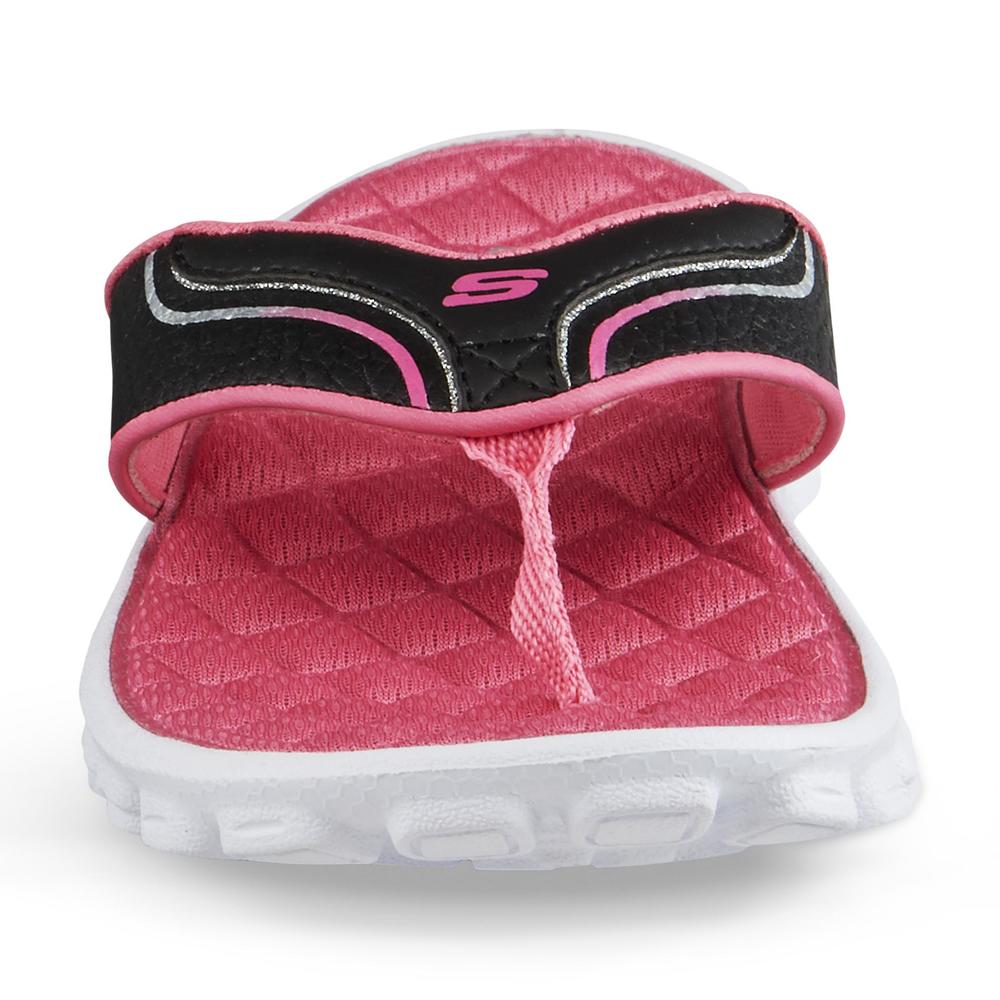 Skechers Girl's Sea Bee Pink/Black Flip-Flop