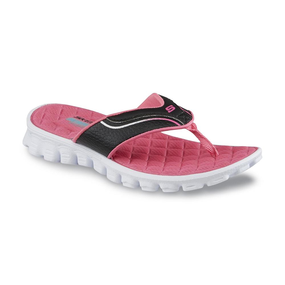 Skechers Girl's Sea Bee Pink/Black Flip-Flop