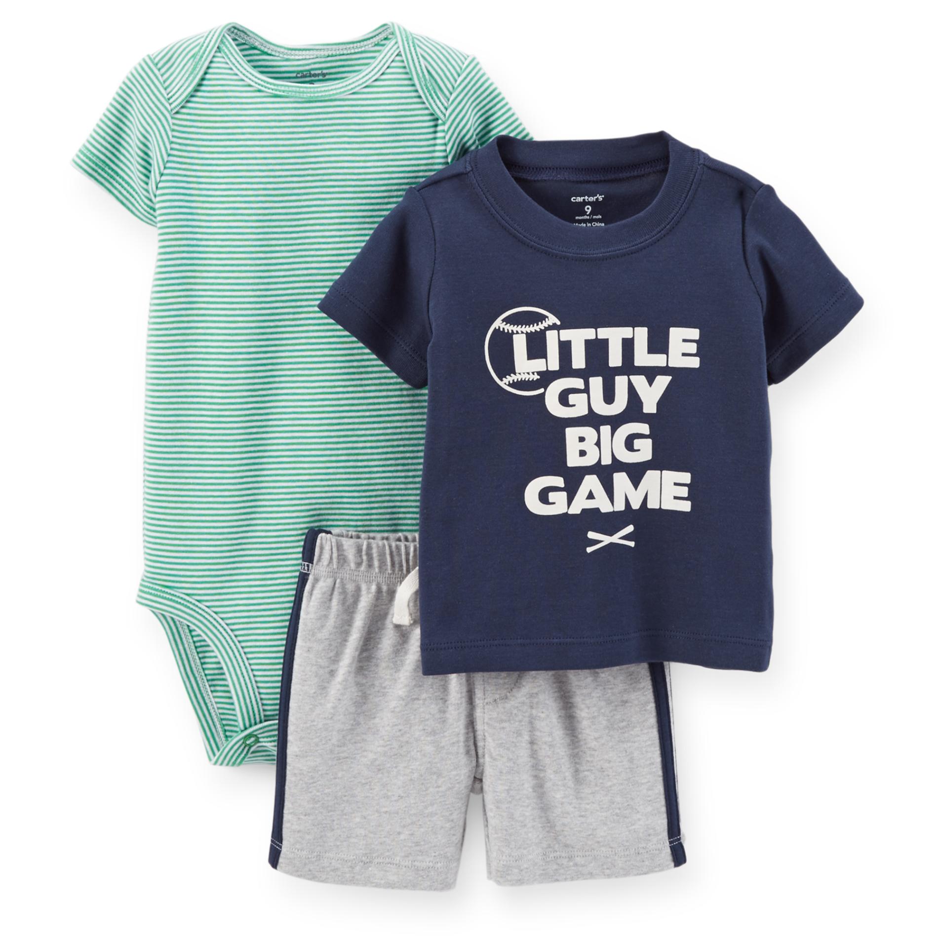 Carter's Newborn & Infant Boy's T-Shirt  Bodysuit & Shorts - Baseball