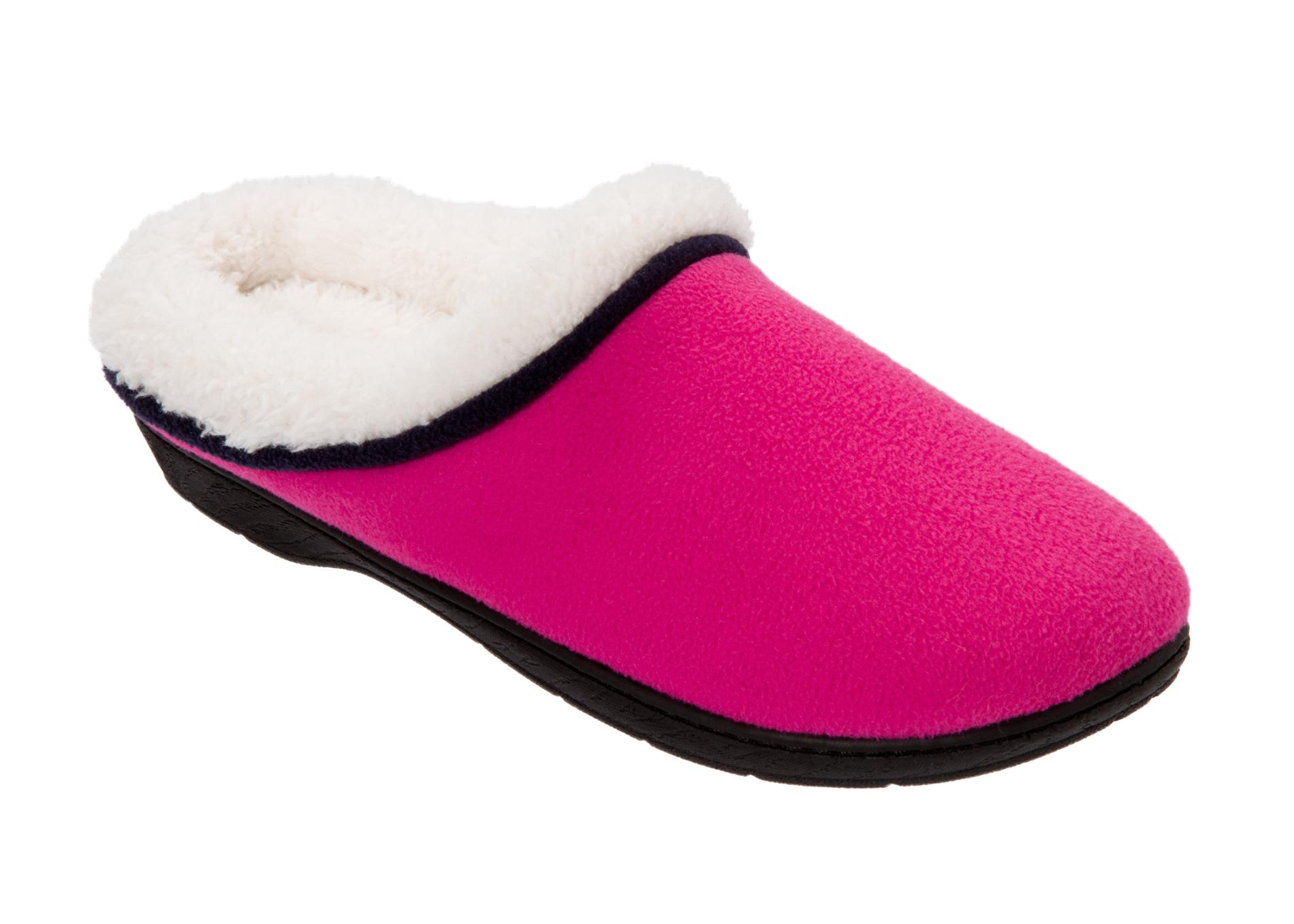 Dearfoams Women's Pink/Black Clog Slipper