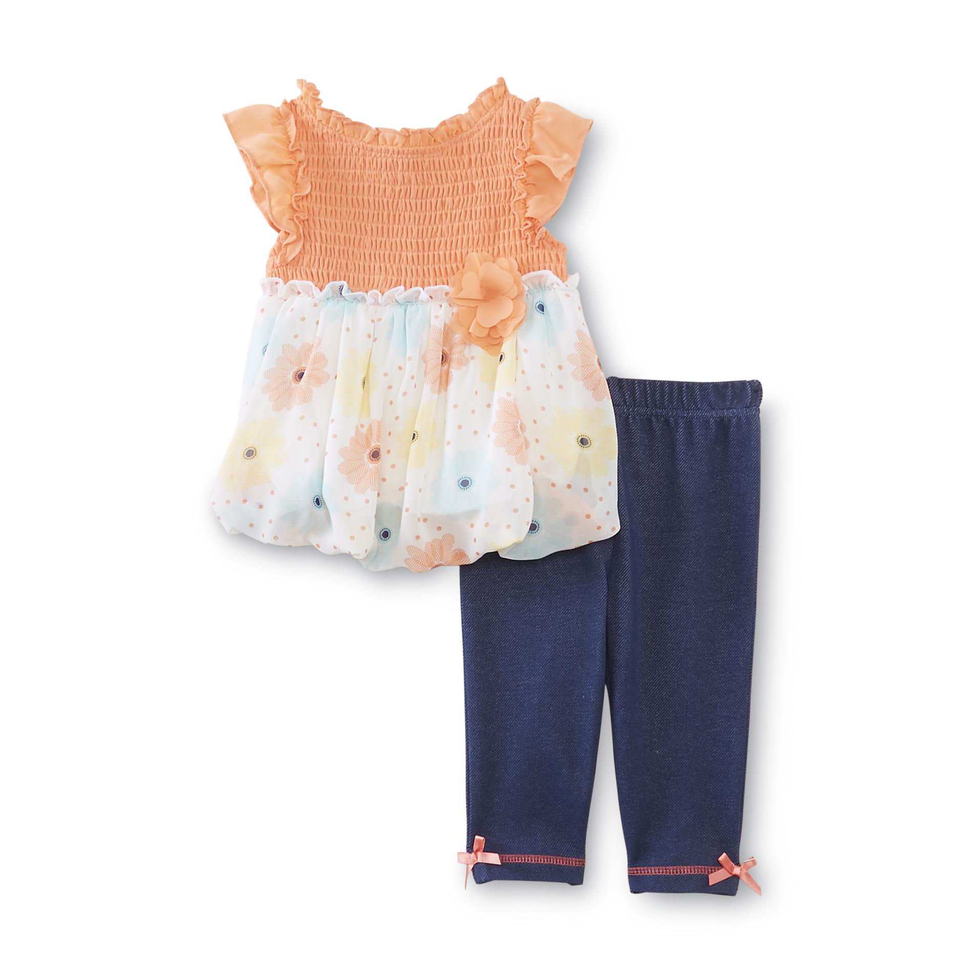 Small Wonders Newborn Girl's Dress & Leggings - Floral