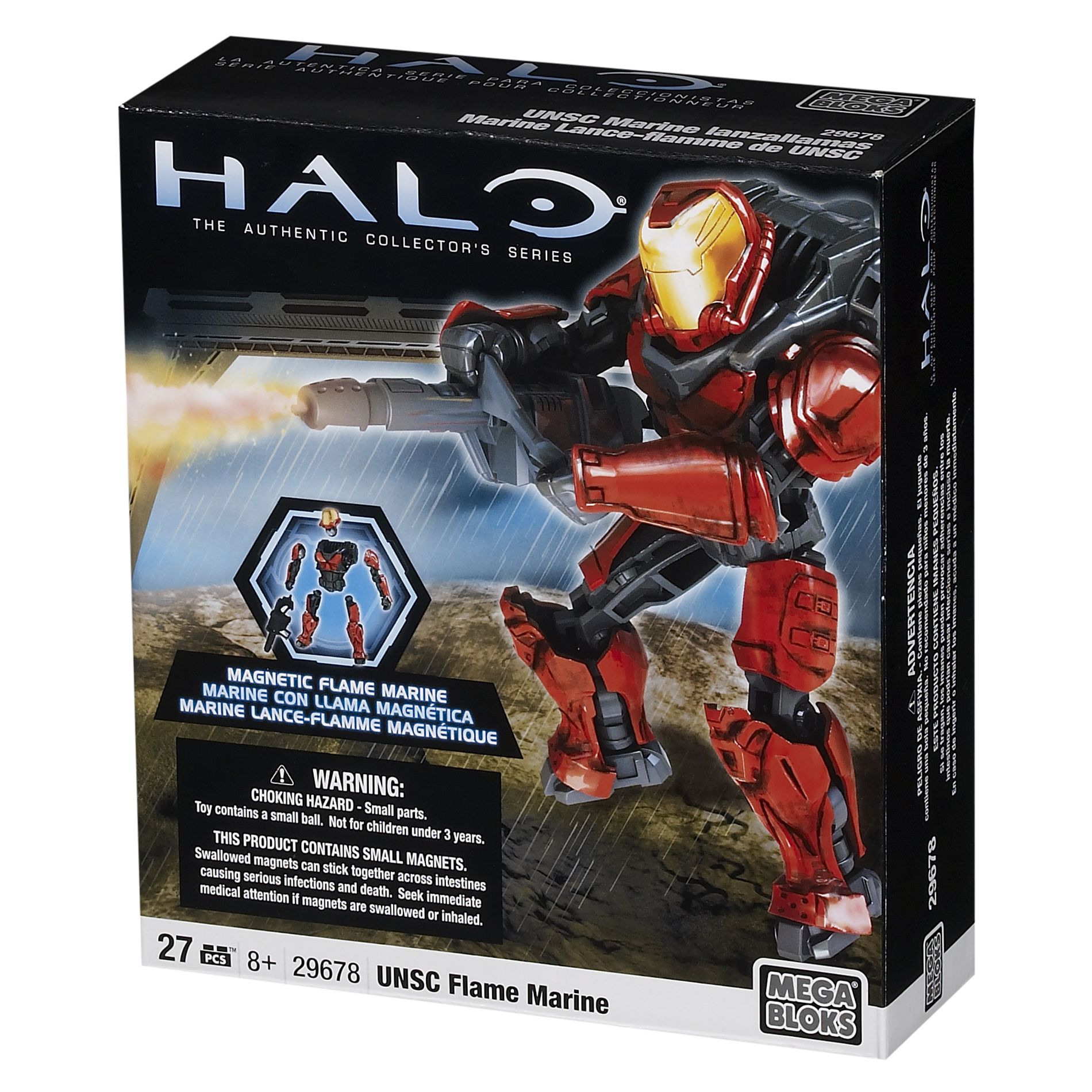 MEGA BLOKS Halo Wars 96820 – Figurine UNSC Spartan II Rouge (Complet)