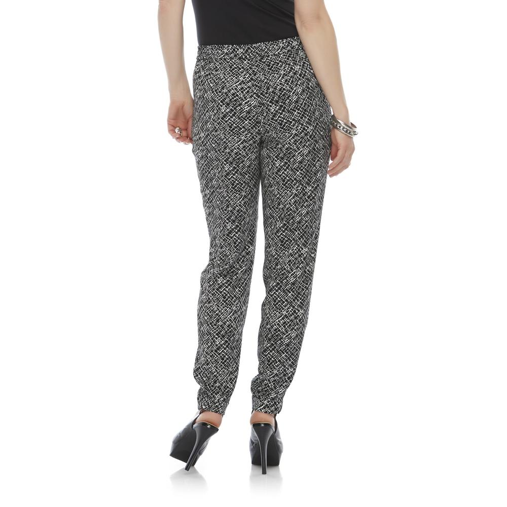 Jaclyn Smith Women's Straight Leg Trousers - Abstract Geometric