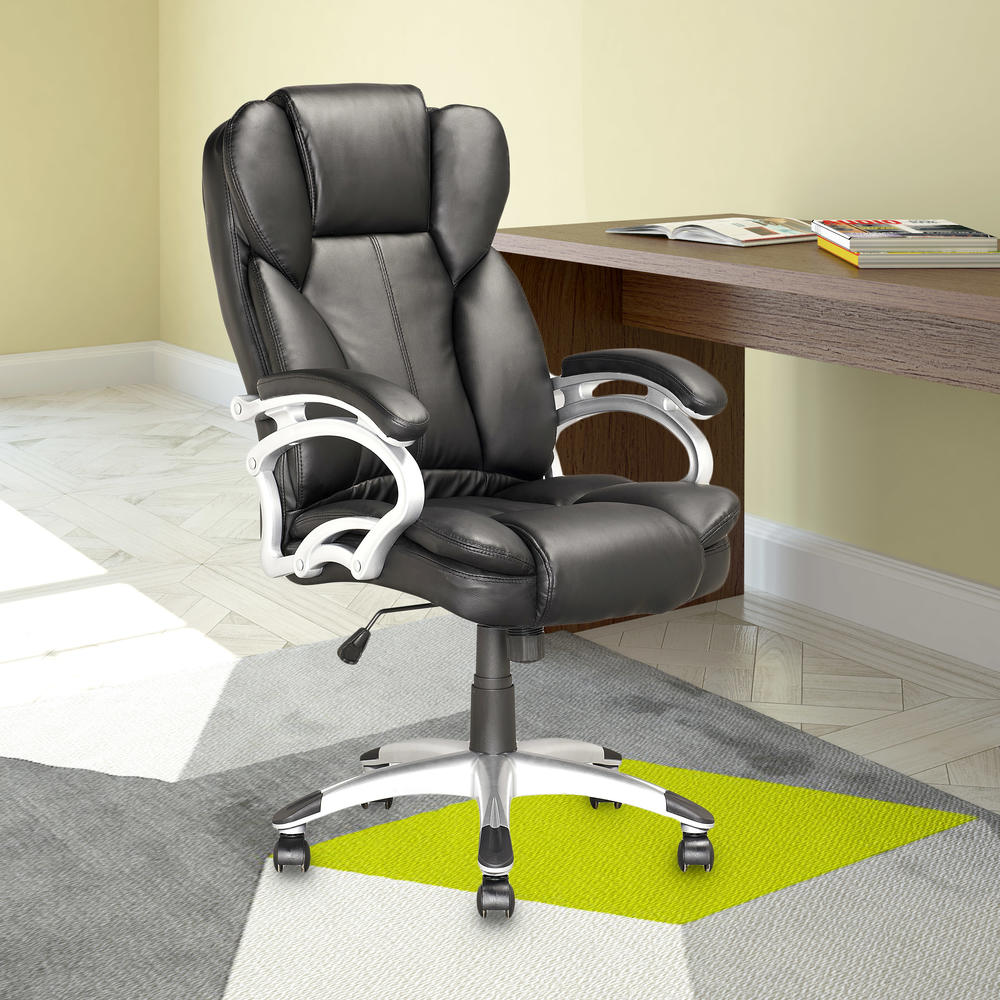 CorLiving Leatherette Executive Office Chair Black