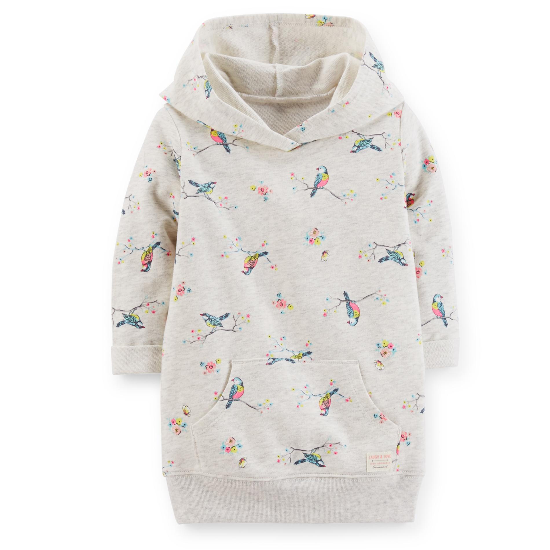Carter's Toddler Girl's Hooded Sweatshirt - Birds & Floral