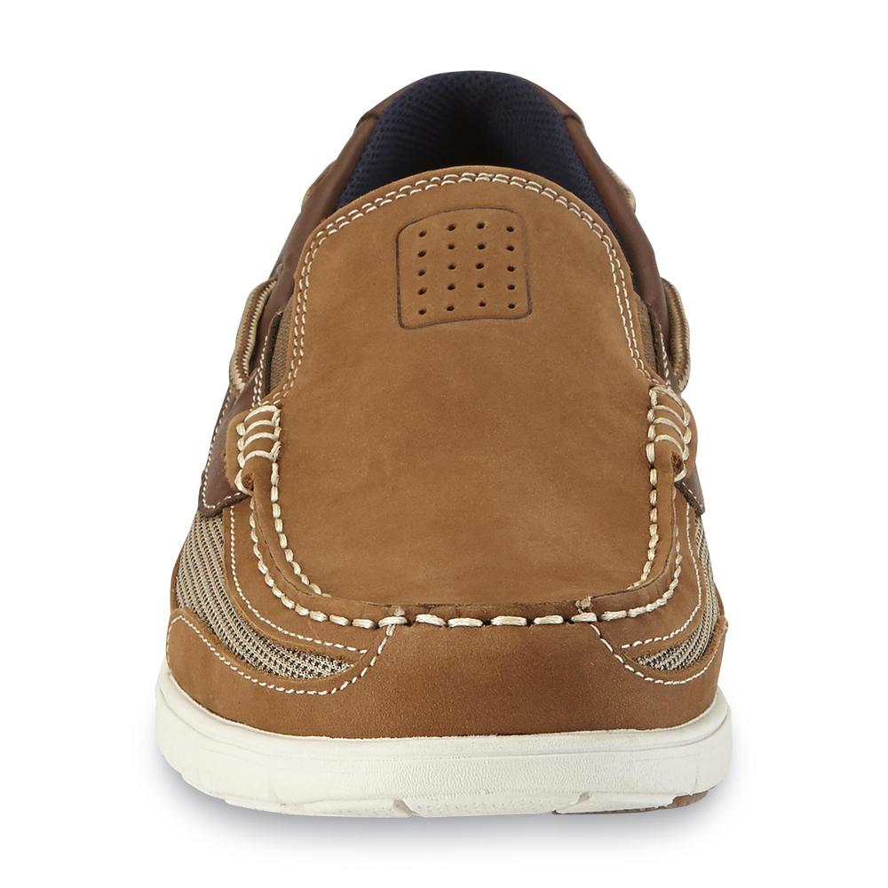 Thom McAn Men's Starboard Leather Boat Shoe - Tan