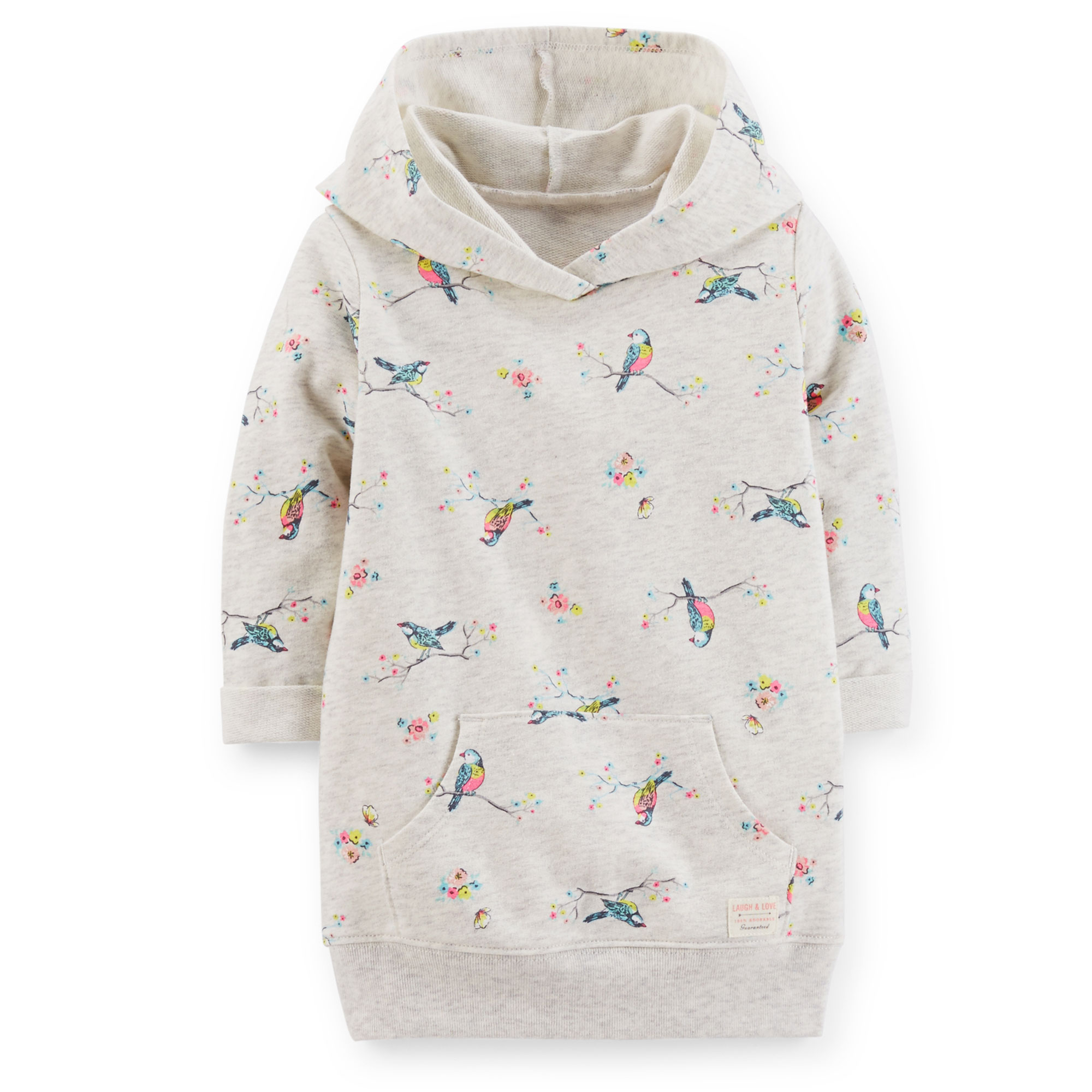 Carter's Girl's Hooded Sweatshirt - Birds & Floral