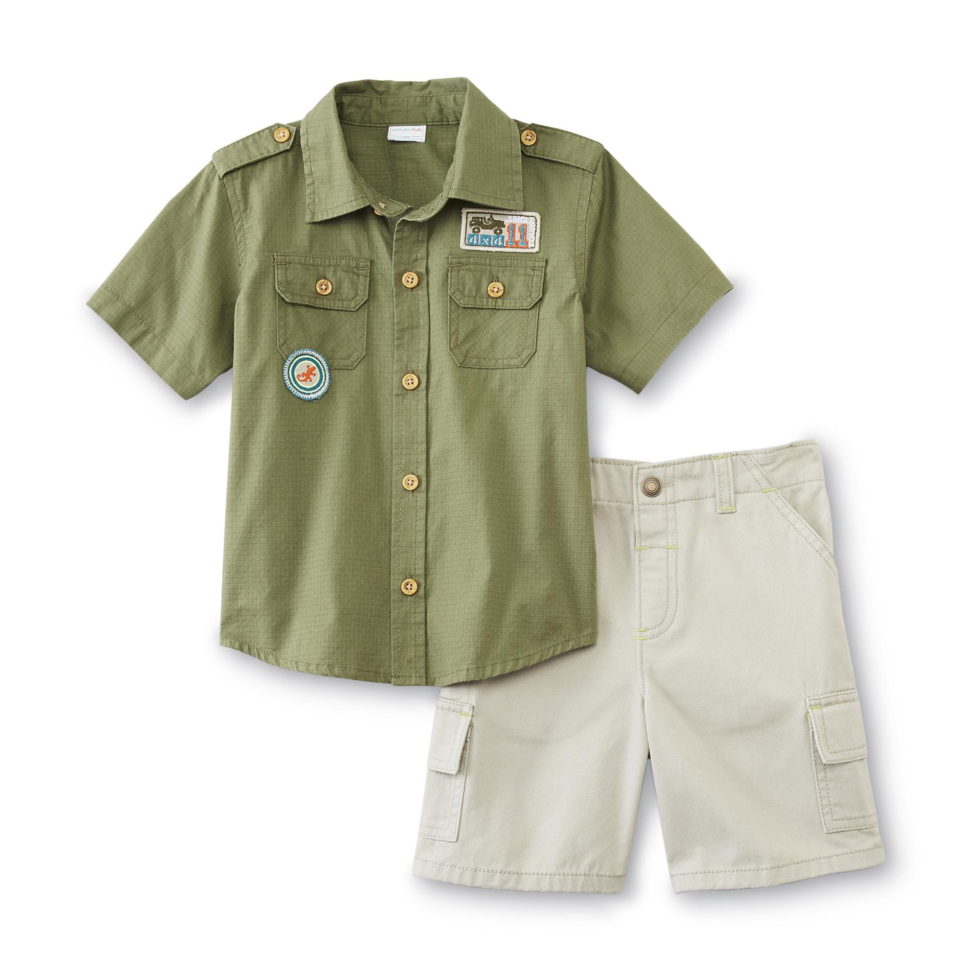 WonderKids Toddler Boy's Shirt & Cargo Shorts - Jungle Tours