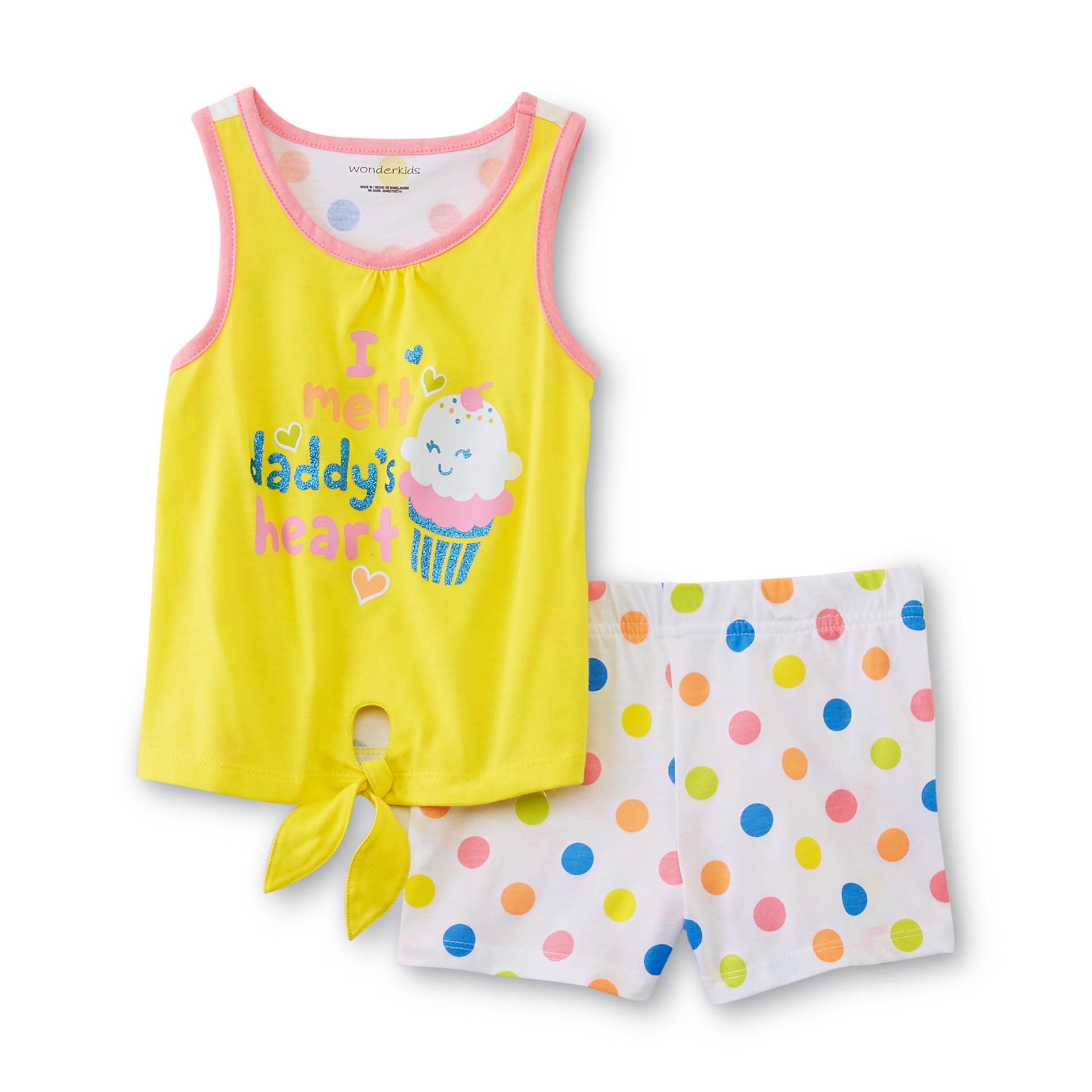 WonderKids Infant & Toddler Girl's Tank Top & Shorts - Daddy's Heart