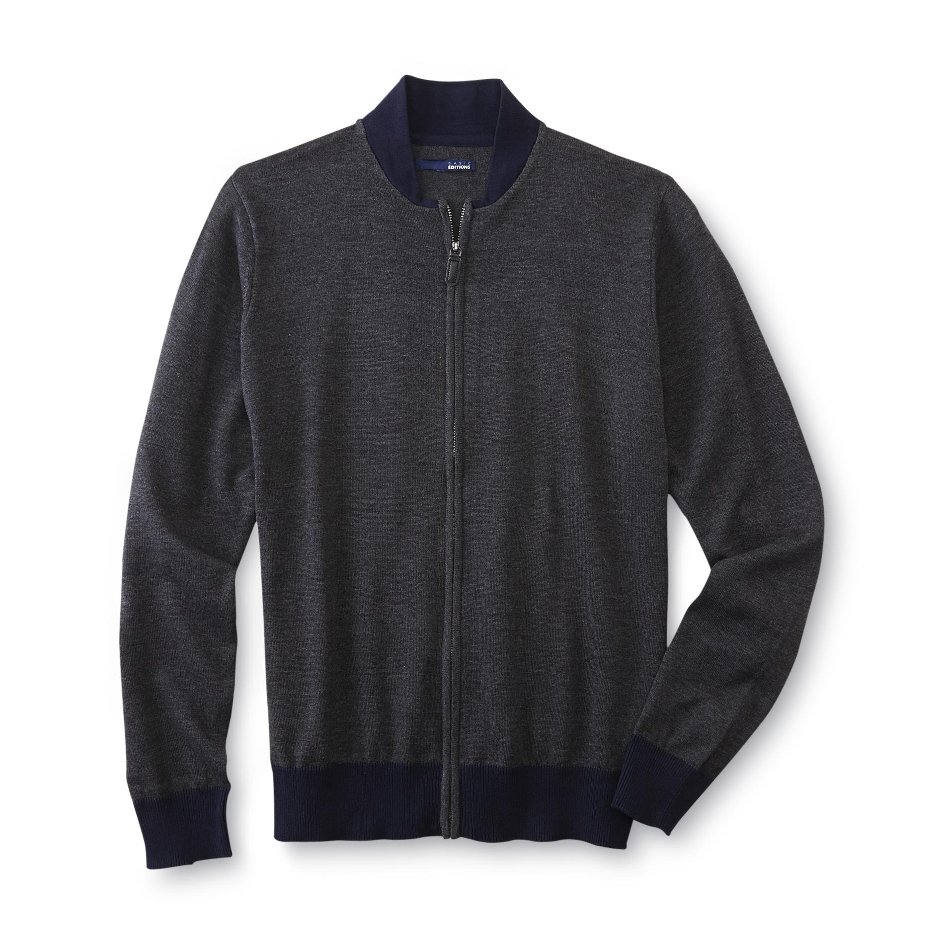 Basic Editions Men's Full-Zip Sweater