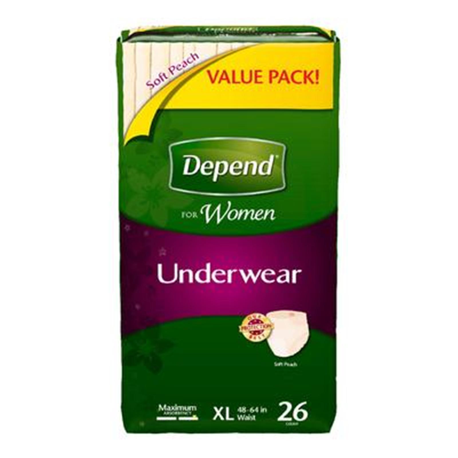 Depend Underwear for Women, Maximum Absorbency, XL 26ct