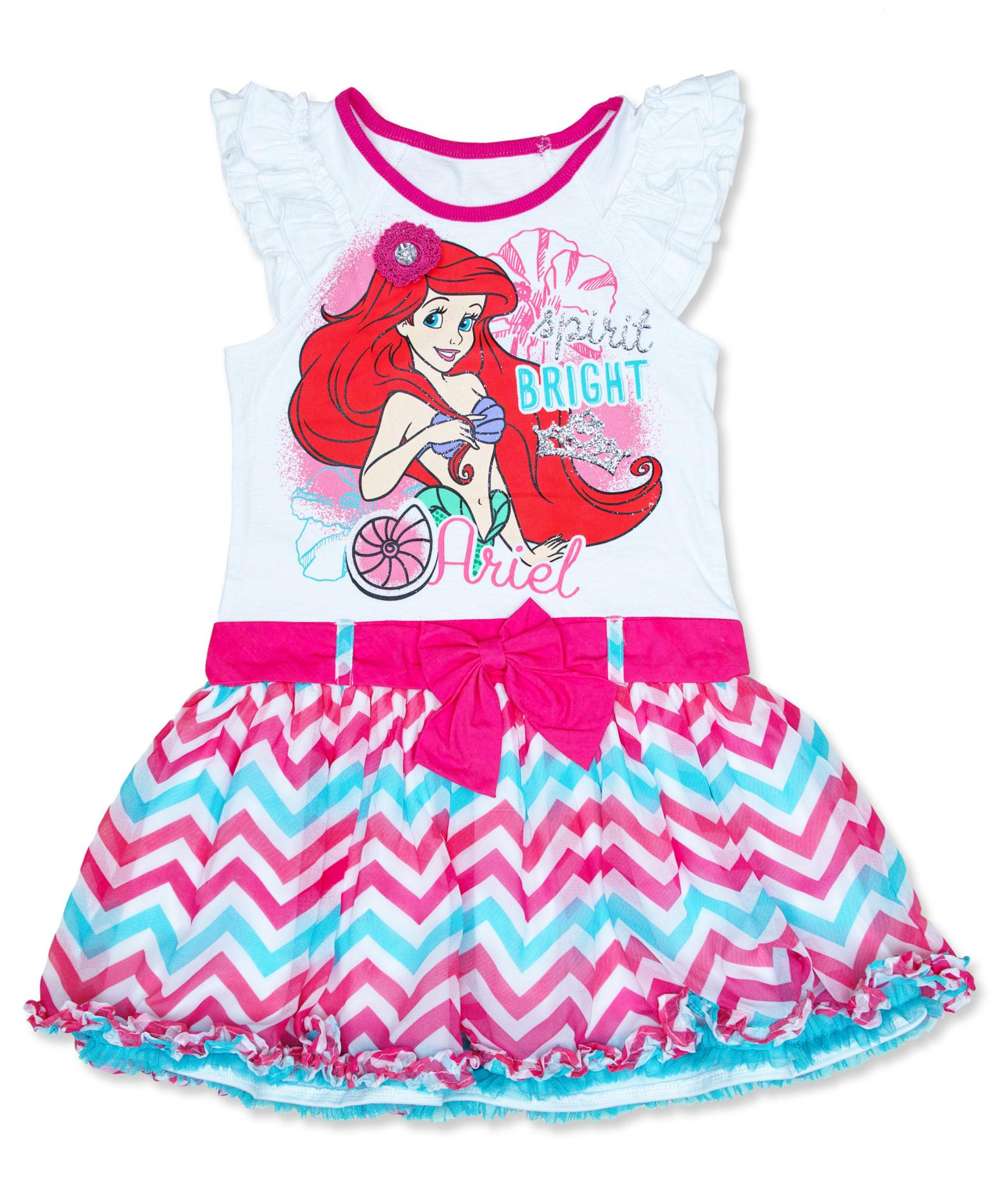 Disney The Little Mermaid Girl's Dress - Chevron