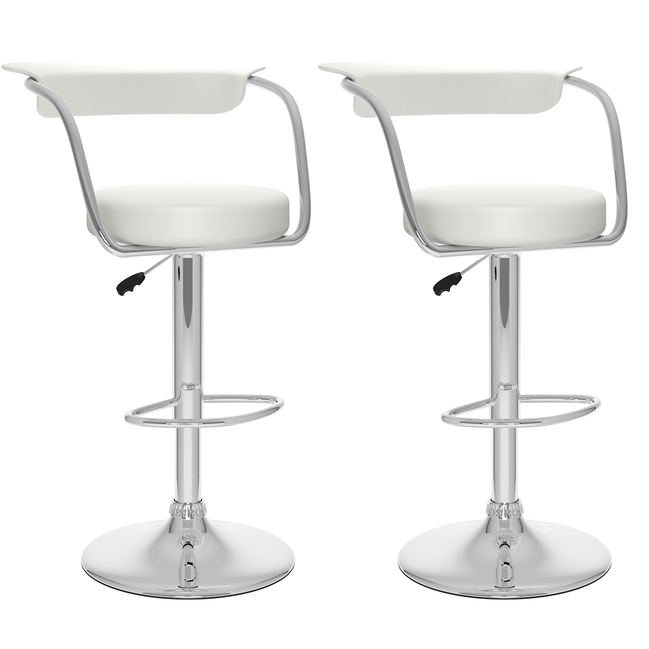 CorLiving Open Back Adjustable Bar Stool, set of 2, Black Leatherette CorLiving Open Back Adjustable Bar Stool, set of 2, Black Leatherette