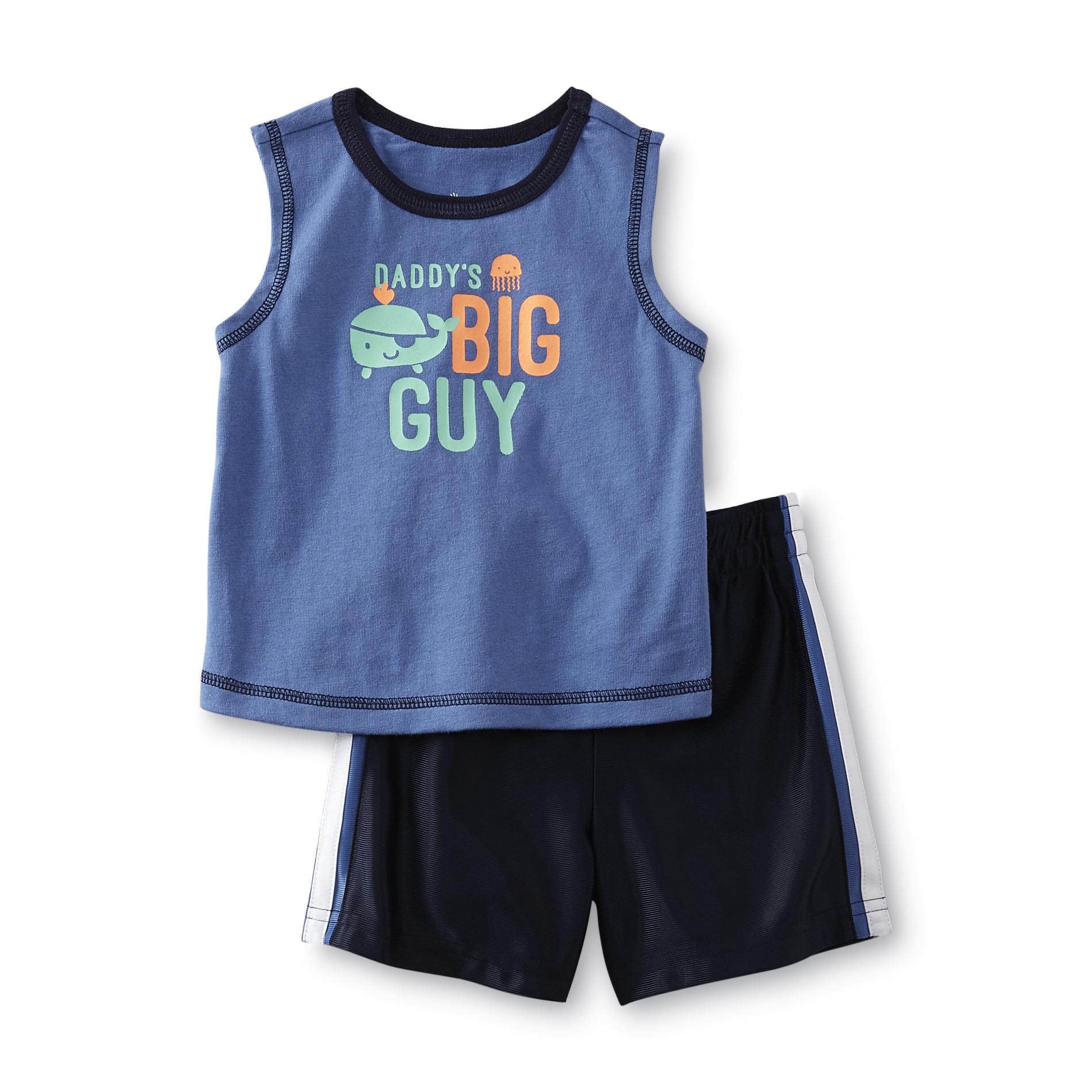 Small Wonders Newborn Boy's Graphic T-Shirt & Mesh Shorts - Whale