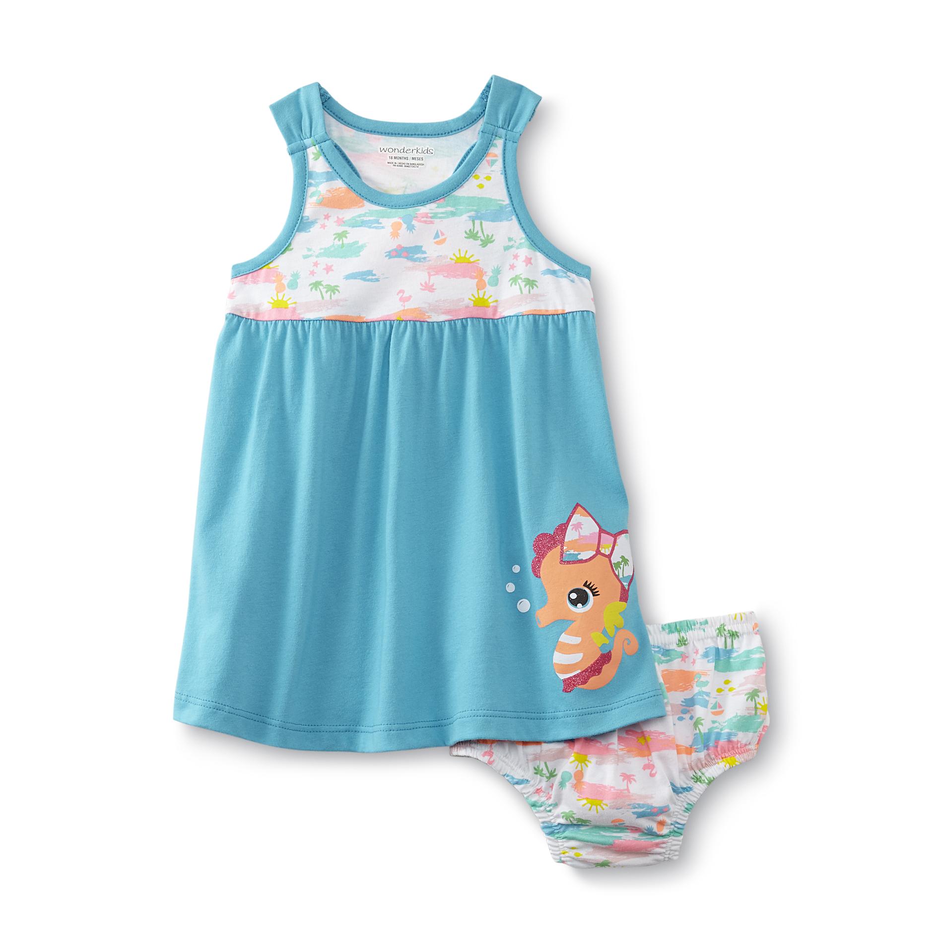 WonderKids Infant & Toddler Girl's Knit Dress - Sea Horse