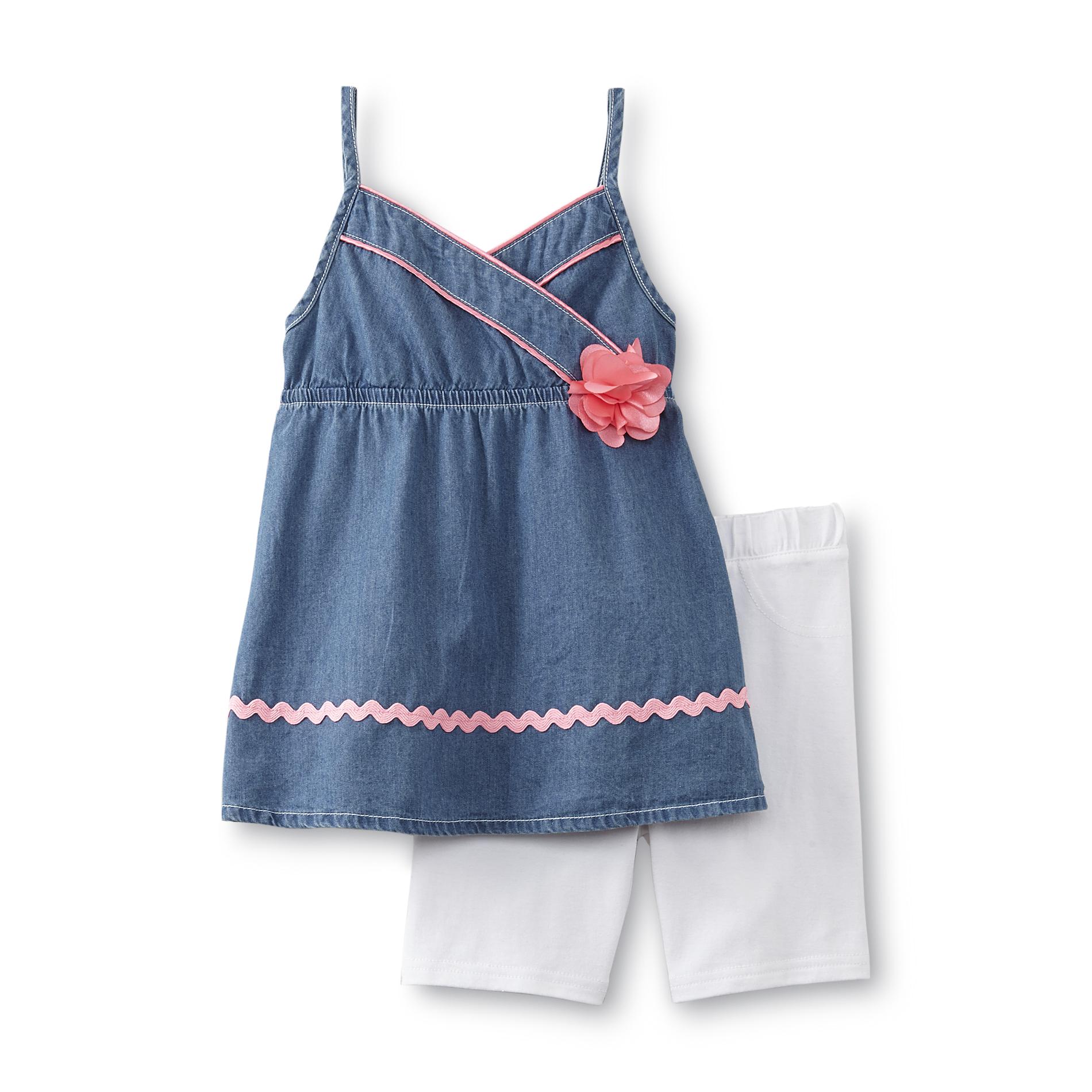 WonderKids Infant & Toddler Girl's Chambray Dress & Leggings