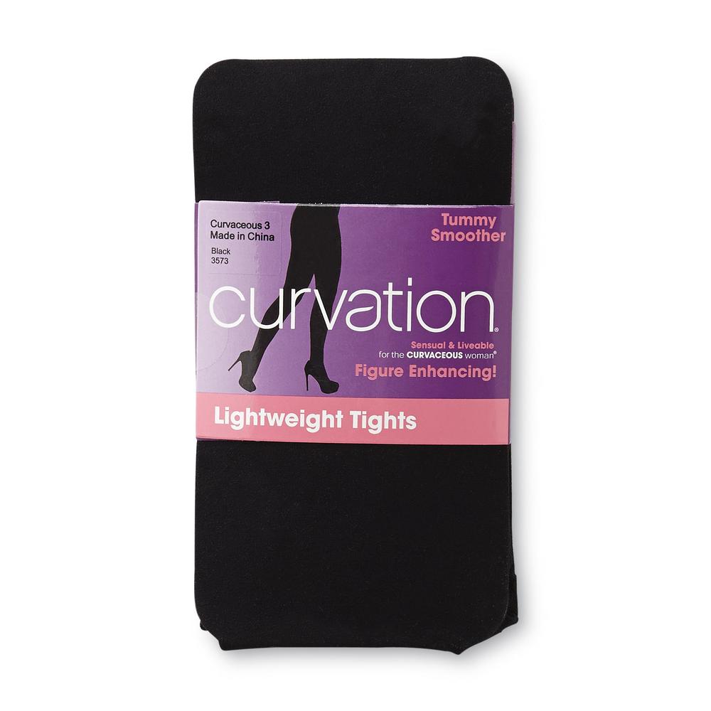 Curvation Women's Plus Tummy Smoother Lightweight Tights