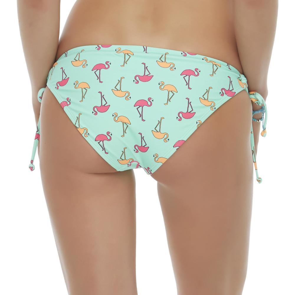 Joe Boxer Women's Side-Tie Bikini Bottoms - Flamingo