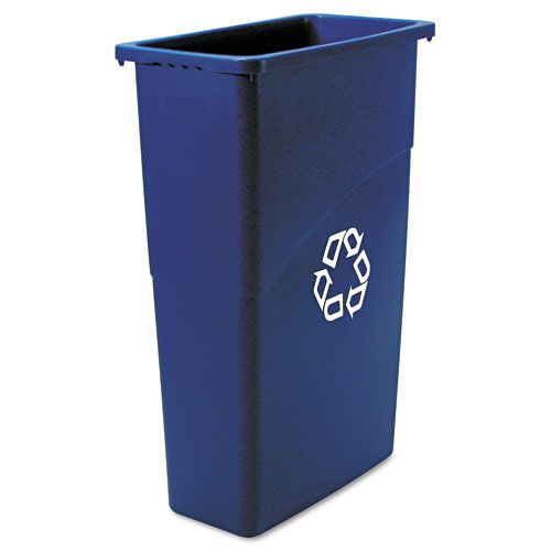 Rubbermaid RCP354075BE Slim Jim Blue Plastic Recycling Container, 23 Gal.
