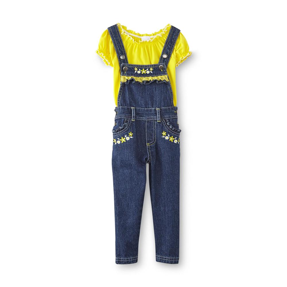WonderKids Infant & Toddler Girl's T-Shirt & Denim Overalls - Floral