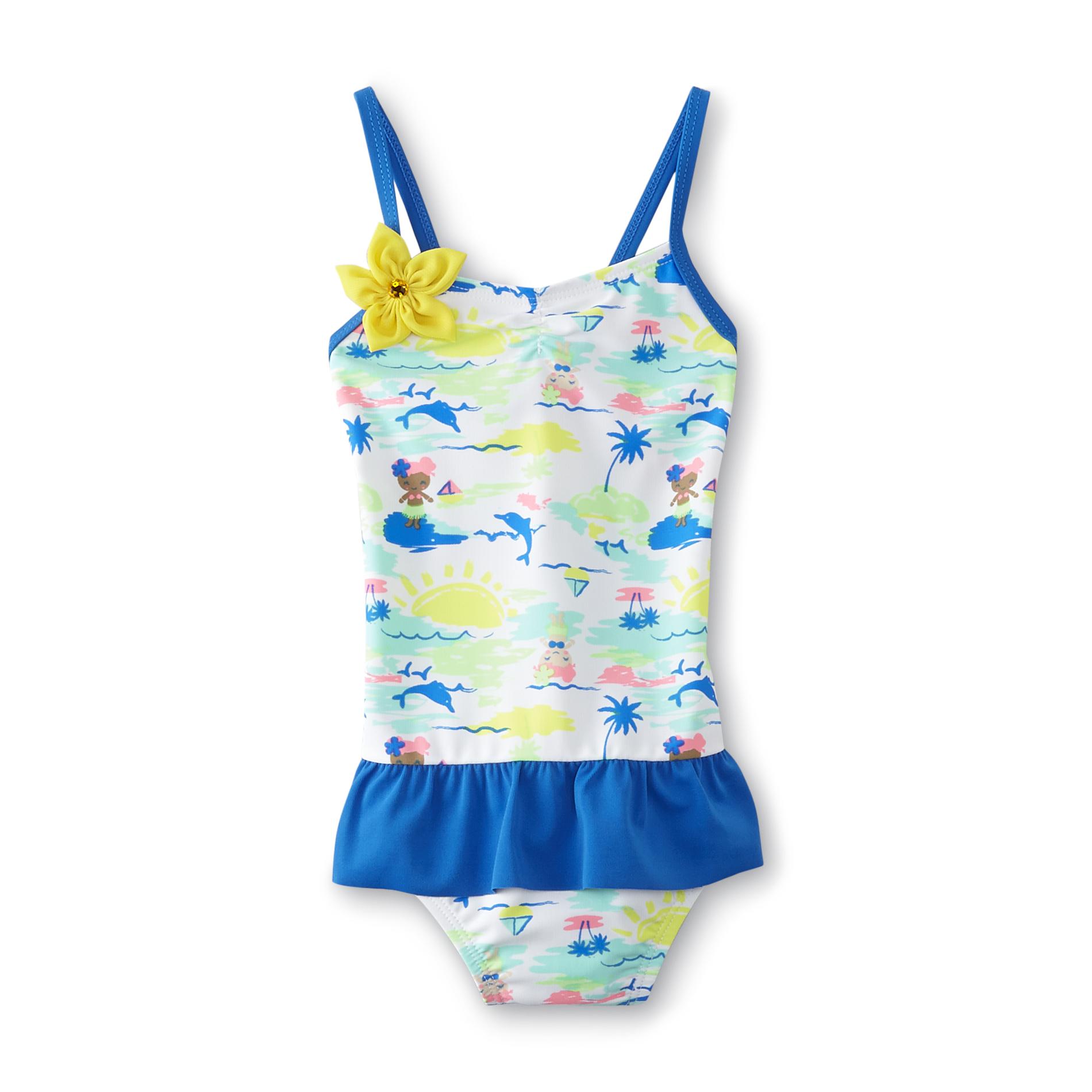 WonderKids Infant & Toddler Girl's Skirted One-Piece Swimsuit - Dolphins