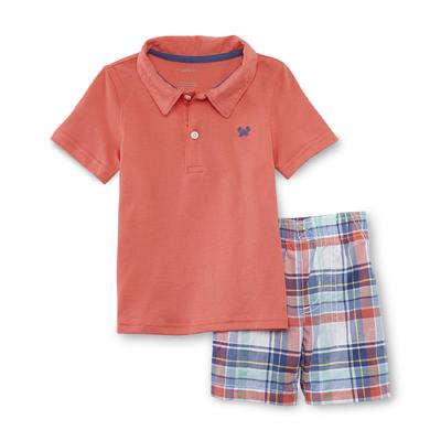 Carter's Newborn  Infant & Toddler Boy's Polo Shirt & Shorts - Plaid Crab
