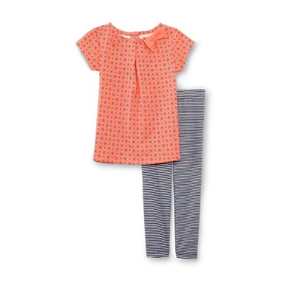 Carter's Newborn & Infant Girl's Short-Sleeve Top & Leggings - Floral & Striped