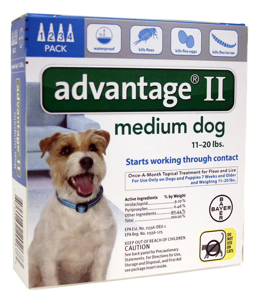 Advantage II for Dogs between 11-20 lbs  4 Month Supply