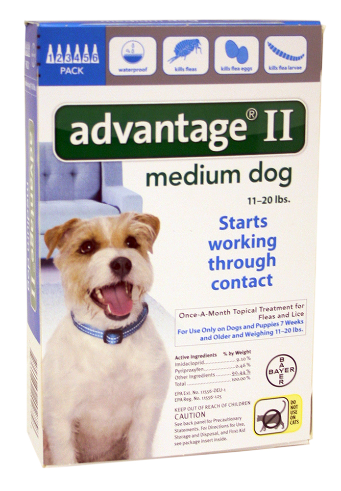 Advantage II for Dogs between 11-20 lbs  6 Month Supply