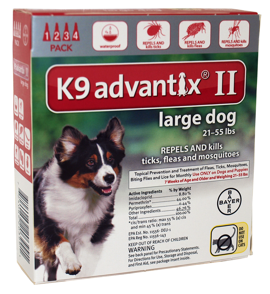 Advantix II for Dogs Between 21-55 lbs  4 Month Supply