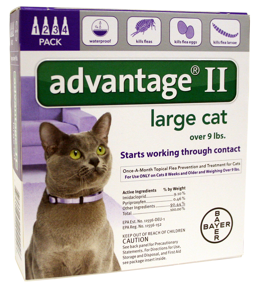 Advantage II for Cats  Over 9 lbs  4 Month Supply