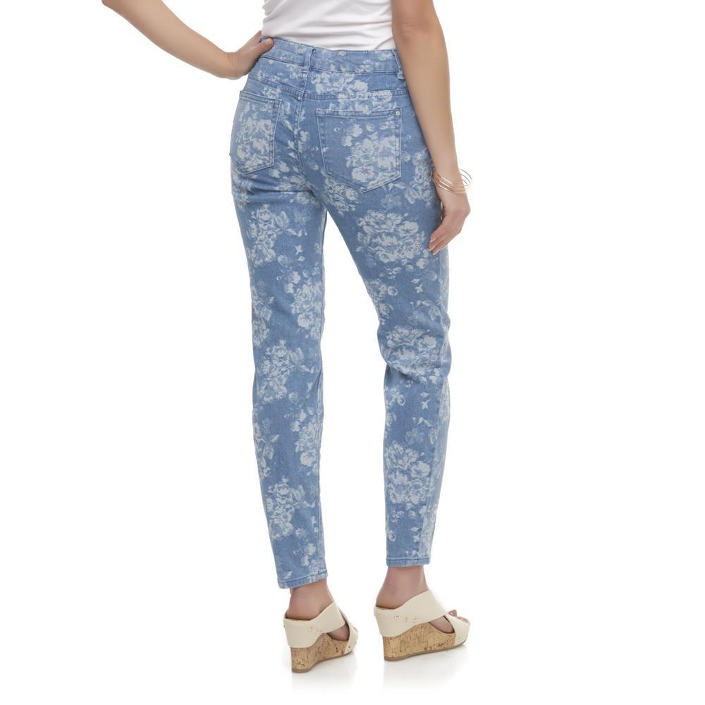 Jaclyn Smith Women's Slim Fit Jeans - Floral Print