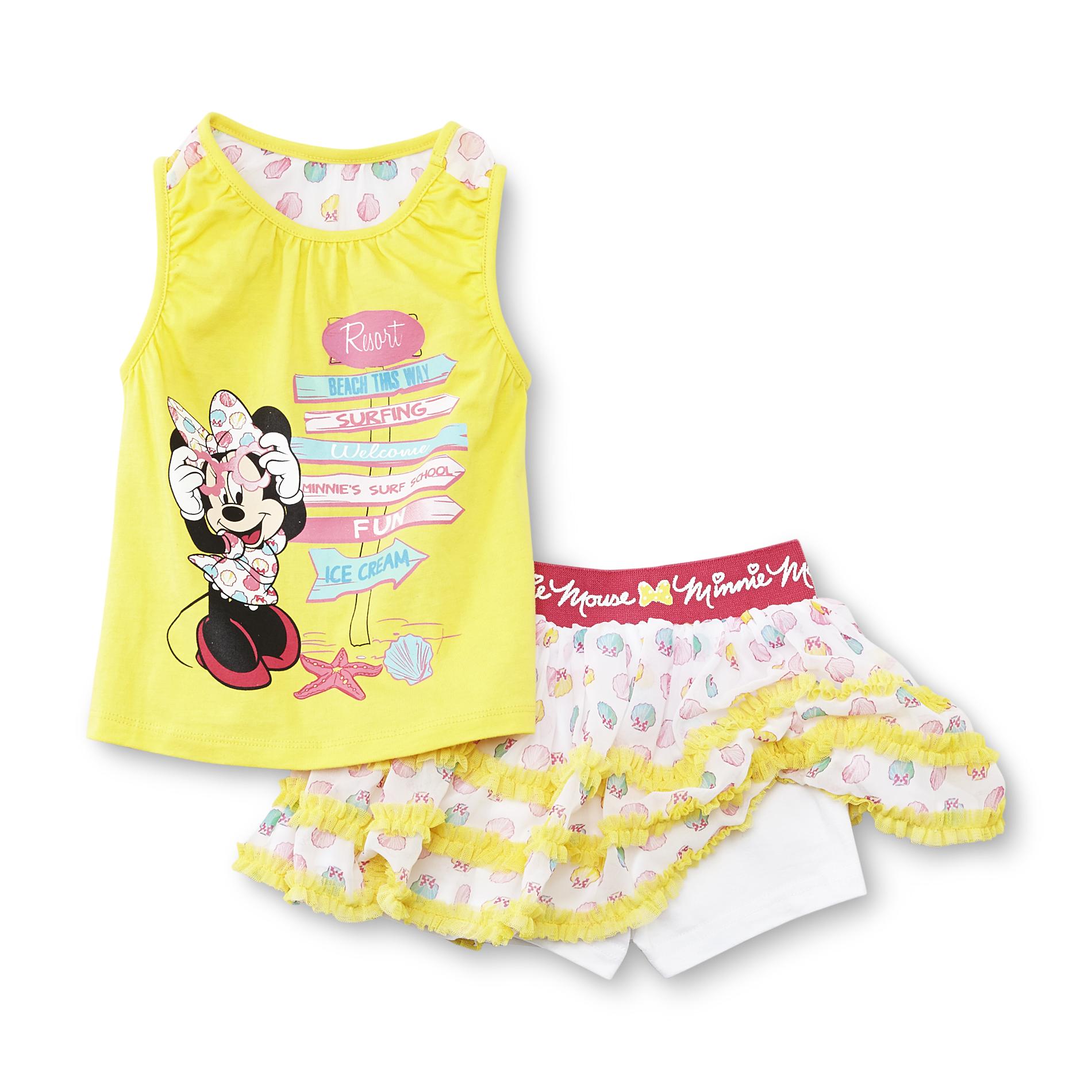 Disney Minnie Mouse Infant & Toddler Girl's Tank Top & Scooter Skirt