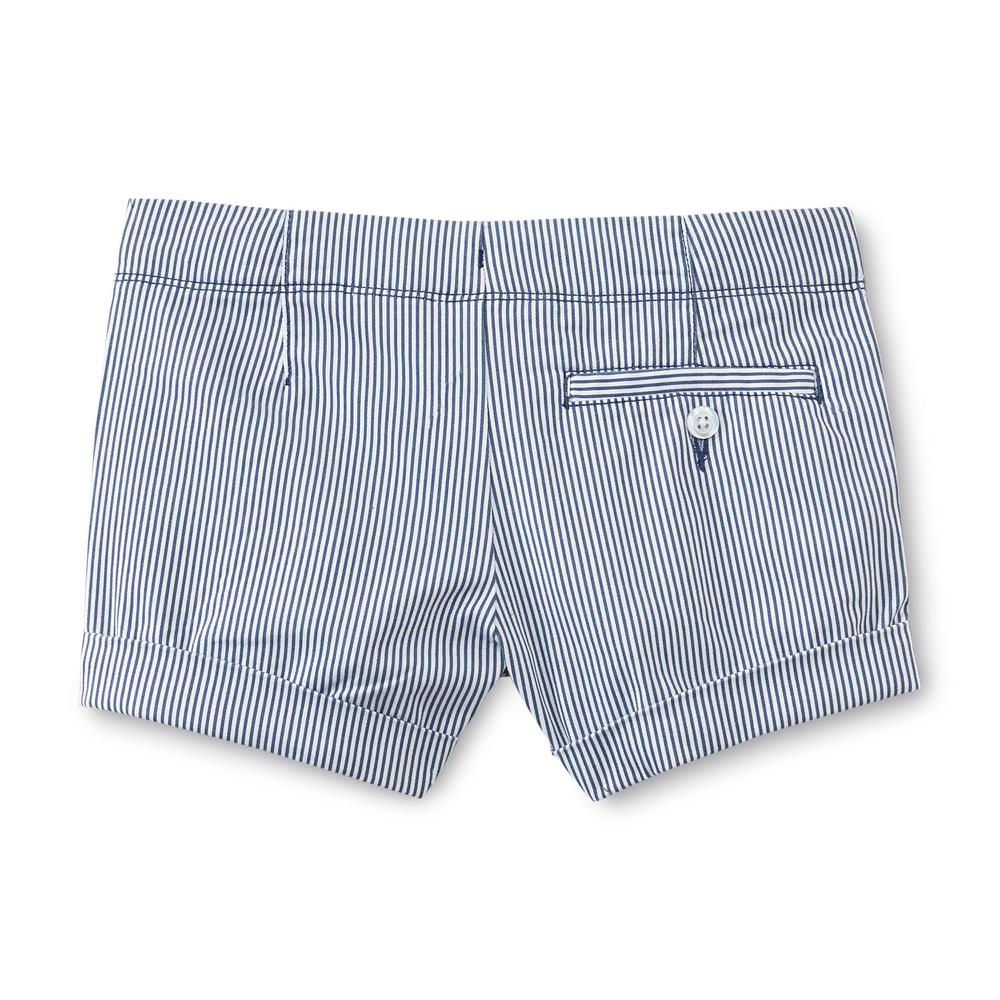 Basic Editions Girl's Twill Shorts - Engineer Striped